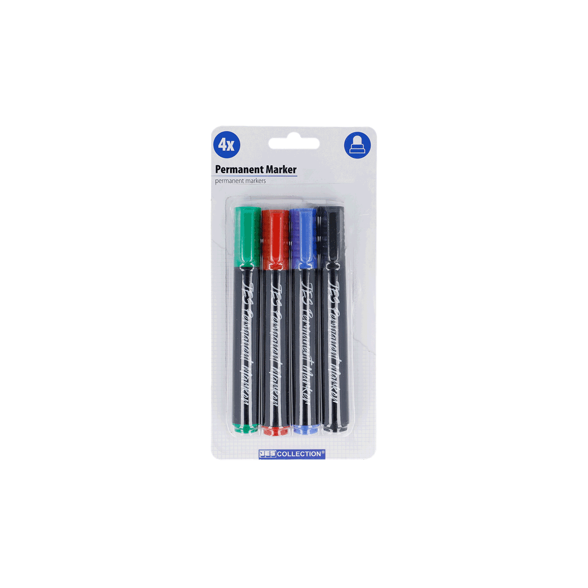 Permanentmarker, Markerensatz, Mehrfarbig, Feinlinie, 4er Pack, Permanentmarker, Markerset, Tinte, Filzstift, Vierfarben, Permanentmarker, Markerensatz, Farbige Marker, Verschiedene Farben, Schwarze Körper