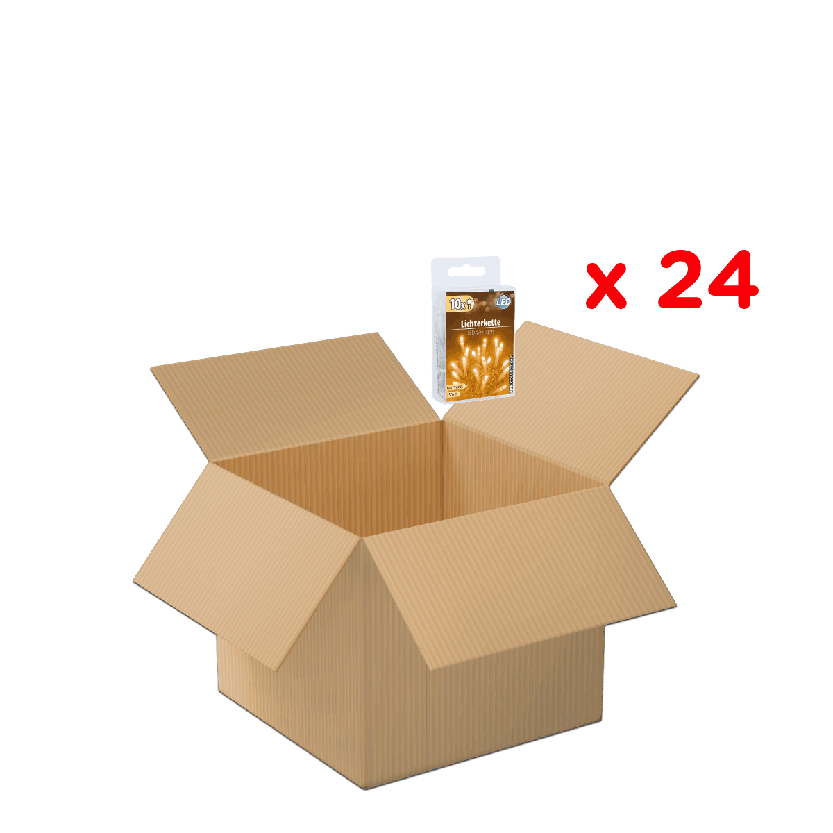 kartonbox, umzugskarton, box, kartonschachtel, leer, Kartonbox, Offen, Lichterkette, LED, Set 24, Kartongbox, Openende Karton, Lichterkette, LED, Sets
