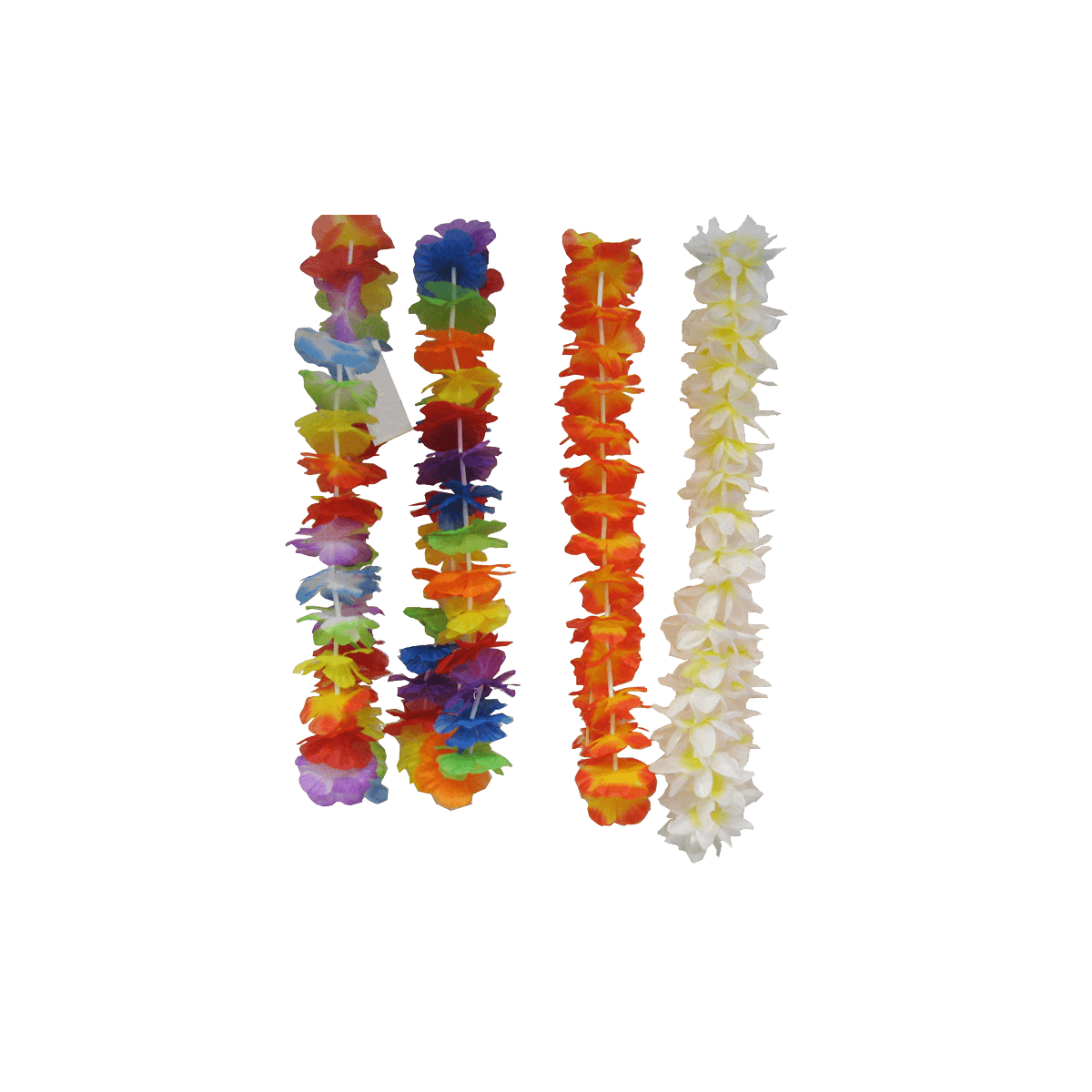 Hawaiianische Blumenkette, Blumenketten, Lei, Party Dekoration, Hula Halskette, Hawaiianische Blume, Hula-Lei, Blumenketten, 5er Set Leis, Profi Dekor, Hawaiianerlei, Hula-Halskette, Blumen-Girlande, Bunte Lei, Weißer Plumeria-Lei