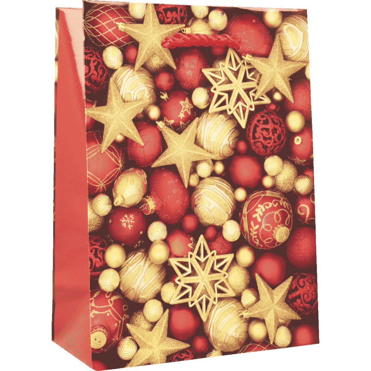 Weihnachtsdekoration, Christbaumkugeln, Sterne, Rot, Glitzer