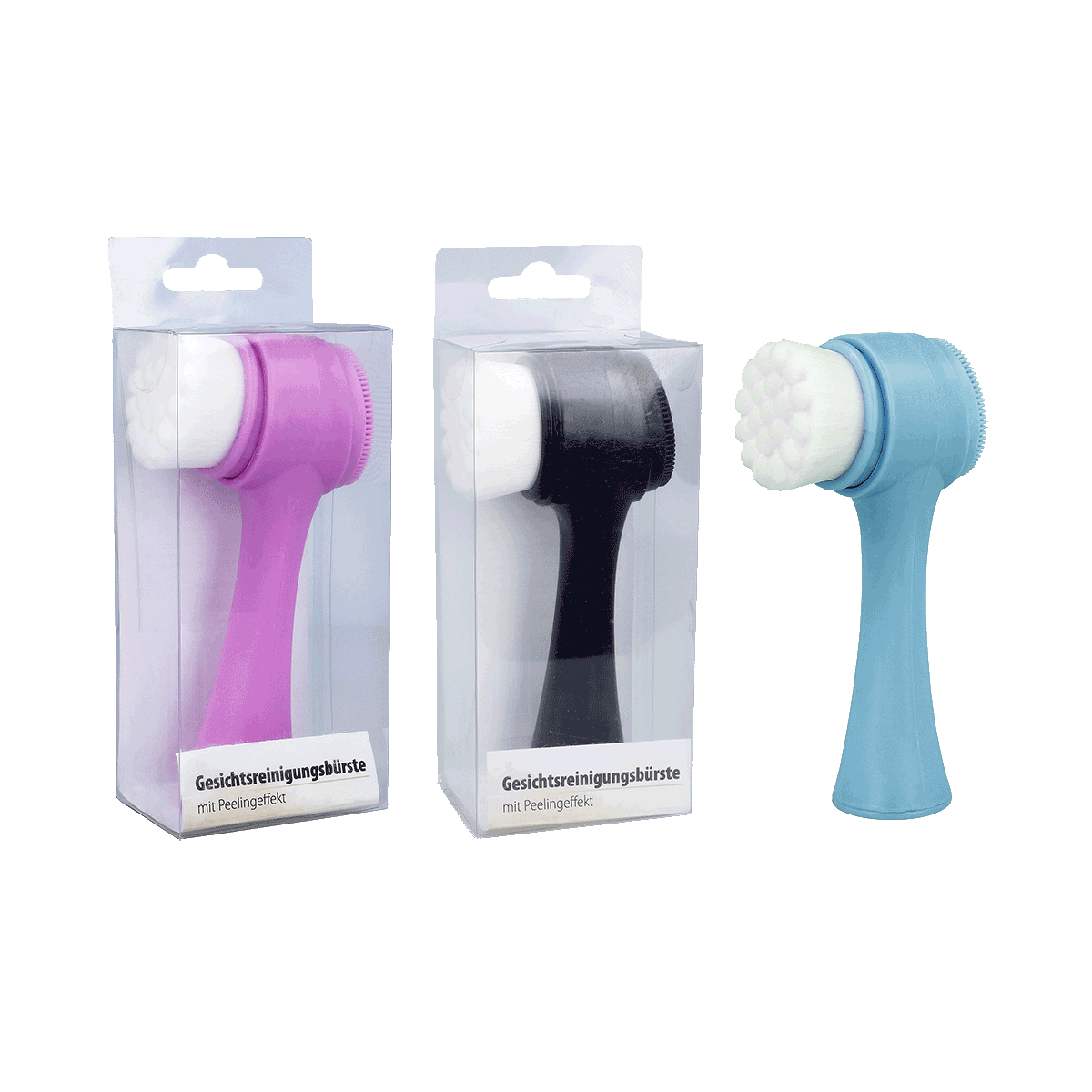 Gesichtsbürste, Reinigungsbürste, Schwingbürste, Peelingeffekt, Entfernungspflege, Gesichtsbürste, Reinigungsbürste, Peelingeffekt, Bürstenkopf, Duo-Set, Gesichtsbürste, Reinigungsbürste, Gesichtsreinigung, Peelingbürste, Schallbürste