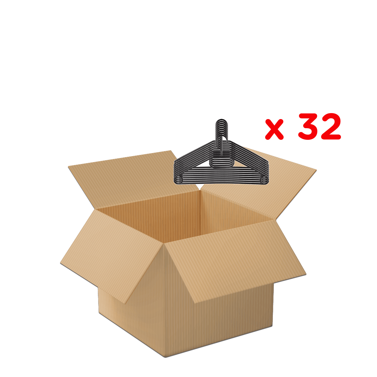 Pappe, Kiste, offene Box, Kleiderbügel, Verpackung x32, Kartonbox, Offene Box, Kleiderbügel, 32 Stück, Hängelast, Pappkarton, Offenes Karton, Aufbewahrung, Kartenhaken, 32 Stück