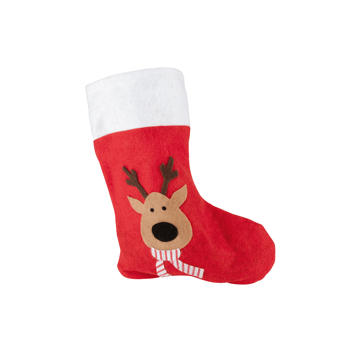 Strumpf, Rotes Strumpf, Rentier, Filz, Weihnachten