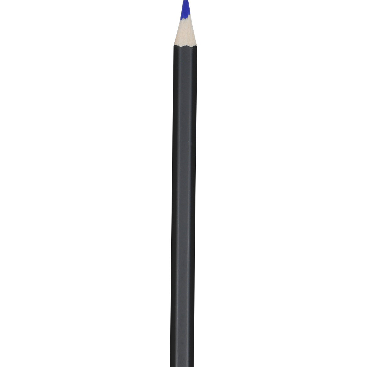 Buntstift, blaue Mine, schwarzer Schaft