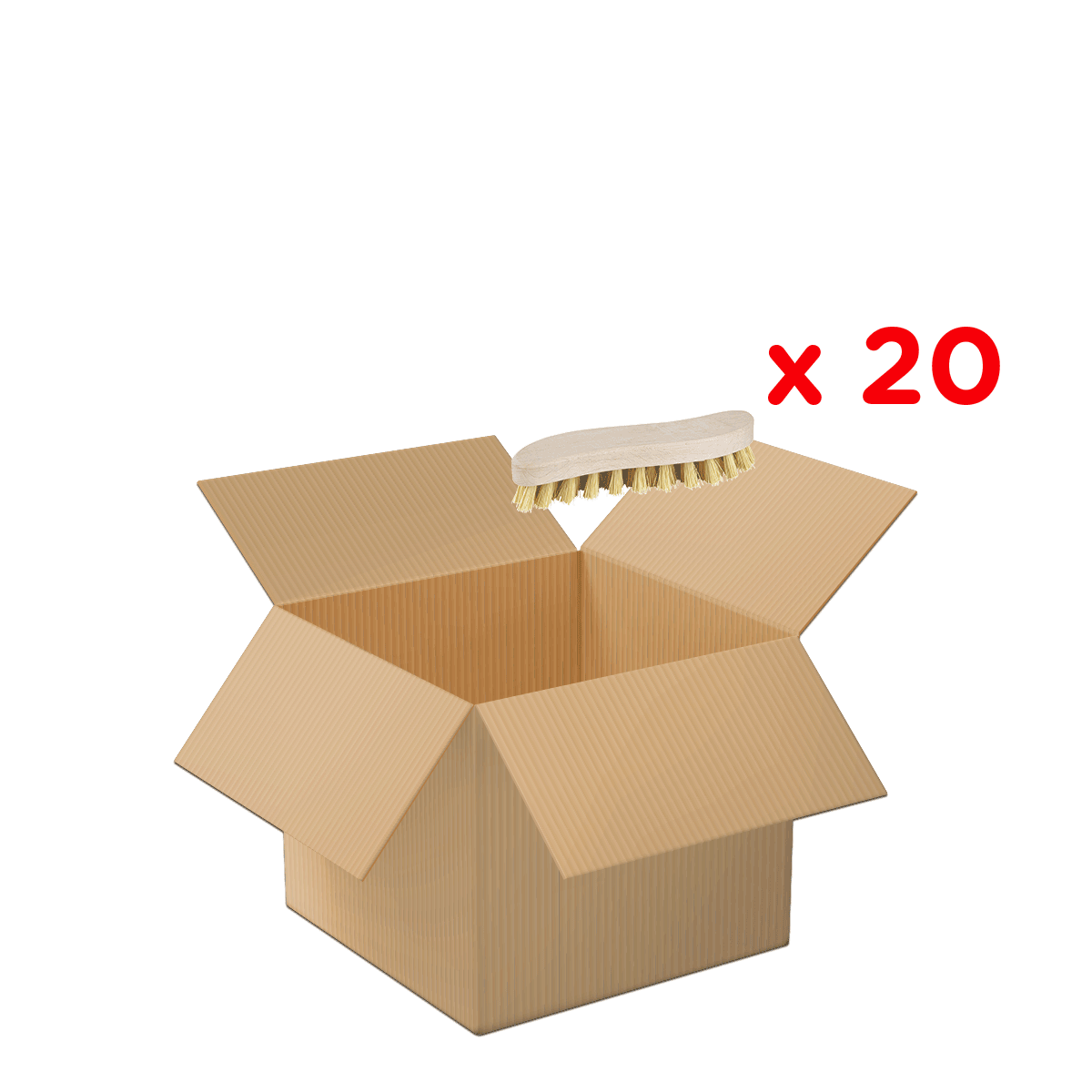Kasten, Bürsten, Karton, Schachtel, Reinigungsset, Kartonbox, Offene Box, Versandbox, Kartonverpackung, Box mit Deckel, Kartonbox, Offene Box, Holzbürste, Besenbürste, Paketversand