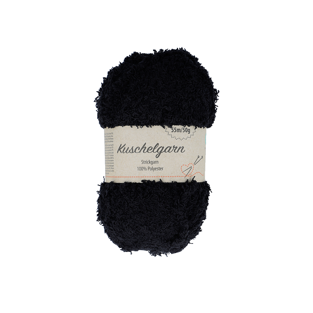 Strickgarn, 100% Polyester, Schwarz, Robust, Kuschelig, Wolle, Schriftkordel, Schwarz, Garnrolle, Pflegeleicht, Wollgarn, Schwarz, Kuscheltuff, 100% Polyester, Strickgarn