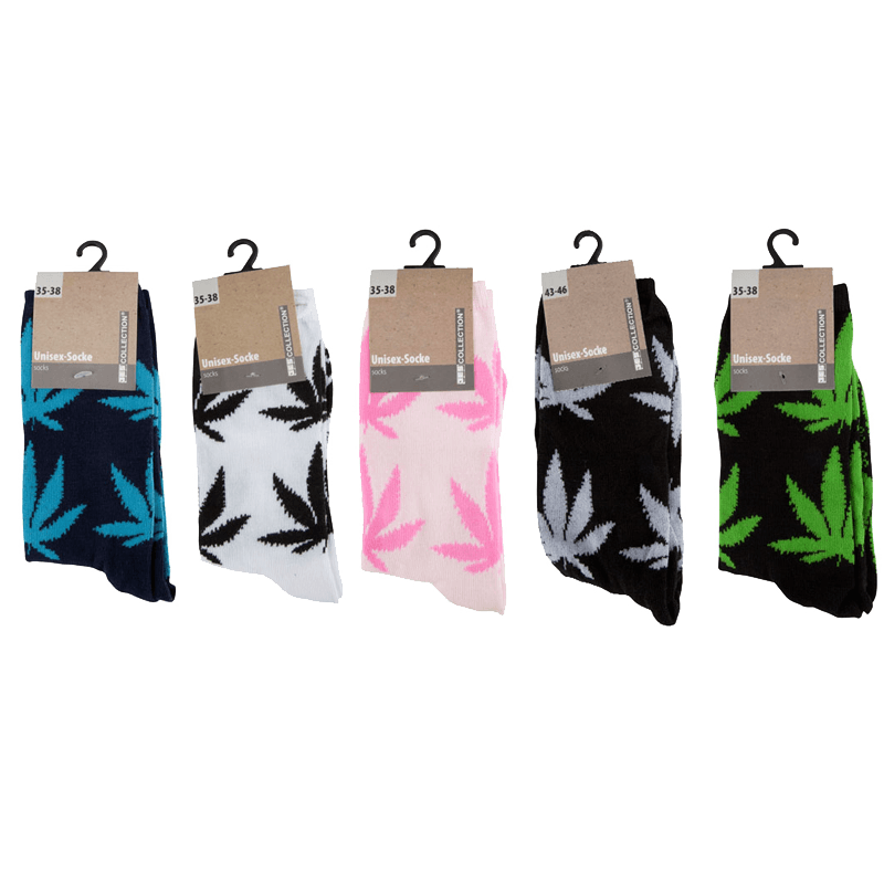 Socken, Unisex, Muster, Blattmotiv,  vegan?