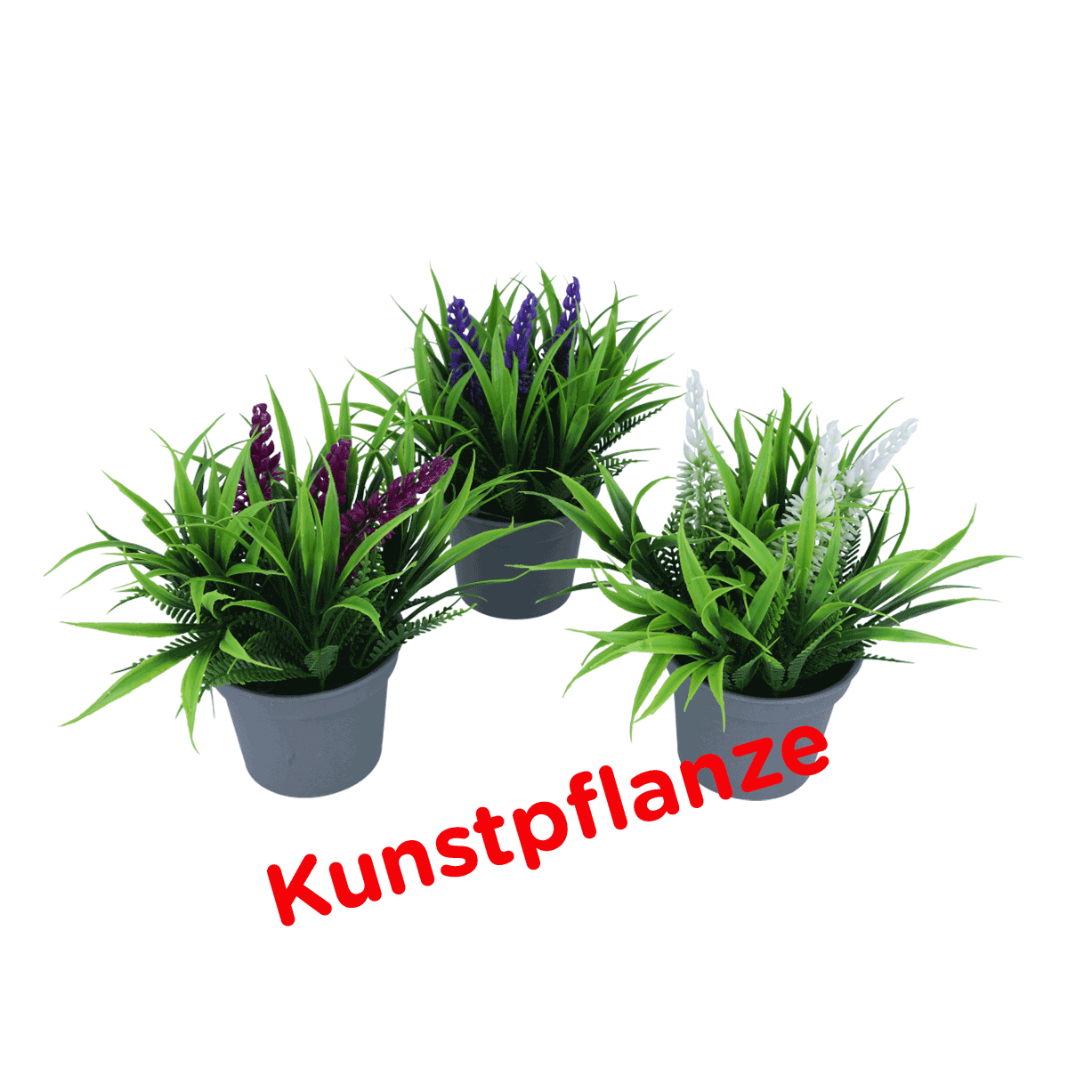 Kunstpflanze, Kübelpflanze, Grüne Blätter, Lila Blüten, Kunstpflanzen-Set, Kunstpflanze, Kunstpflanzen, Künstliche Pflanze, Grüne Blätter, Topfpflanze, Kunstpflanze, Pflanzen, Grün, Künstlich, Topfpflanze