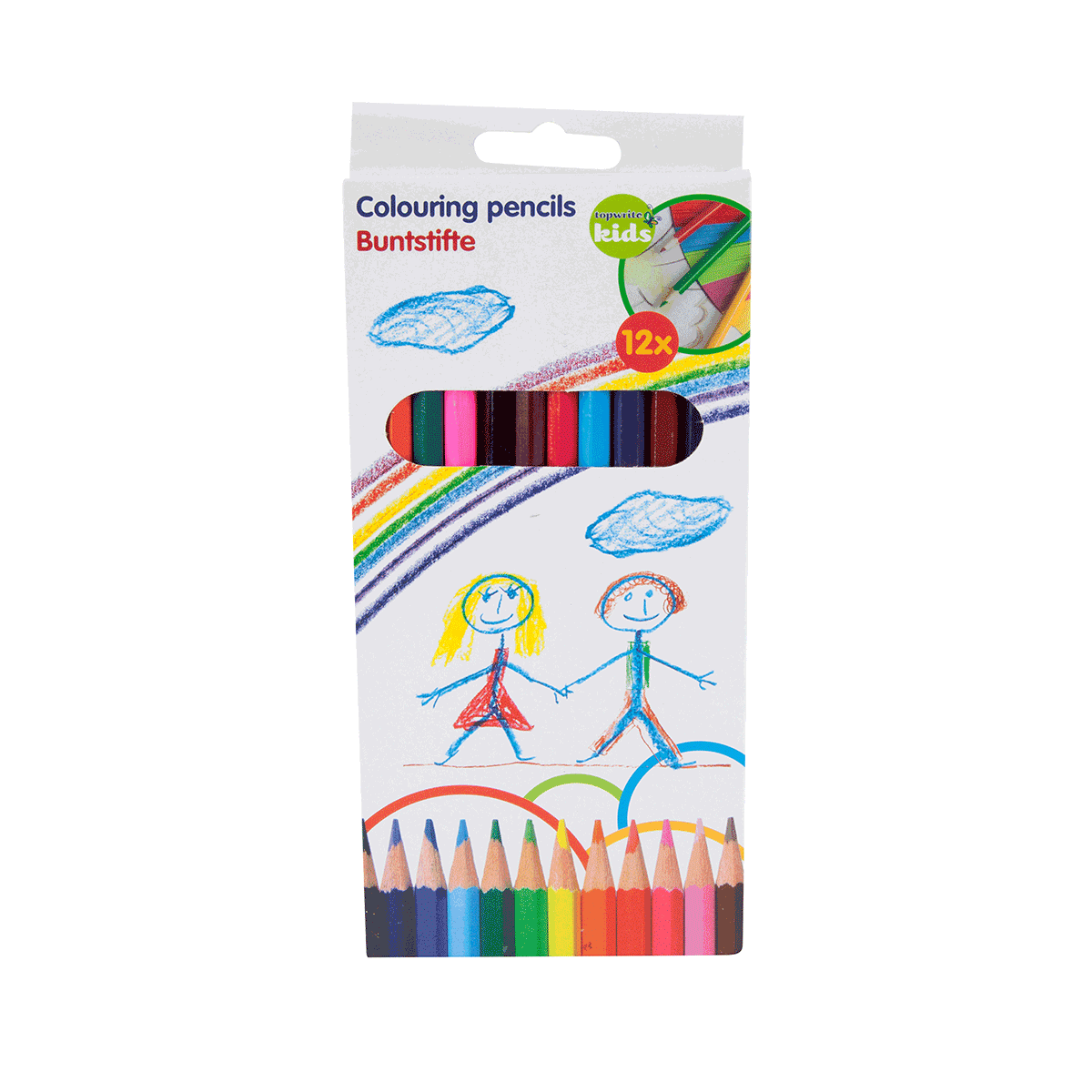 Buntstifte, Farbstifte, Kinderzeichnung, 12er Set, Zweckmäßig, Buntstifte, Buntstifte-12, Kunstset, Kinderzeichnung, Radiergummi optional, Buntstifte, Kinder, Malstifte, 12 Farben, Verpackung