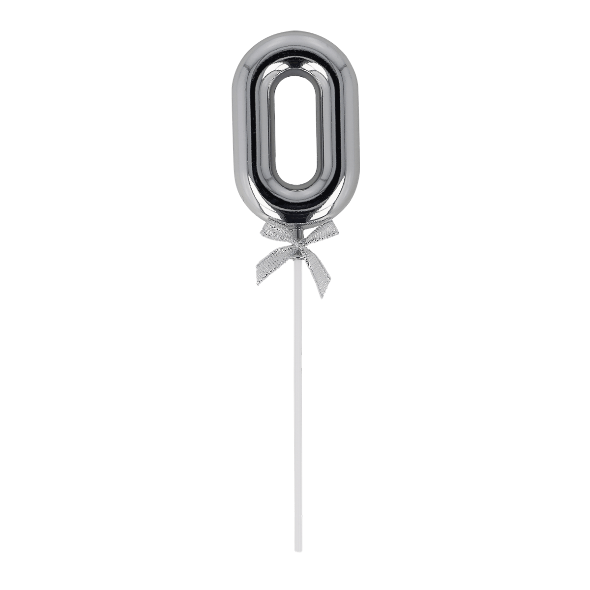 balloon, foil, silber, band, geschenkstab, Ballon, Folienballon, Silber, Schleife, Stab, ballon, nummer 0, Foilballon, silber, bandana