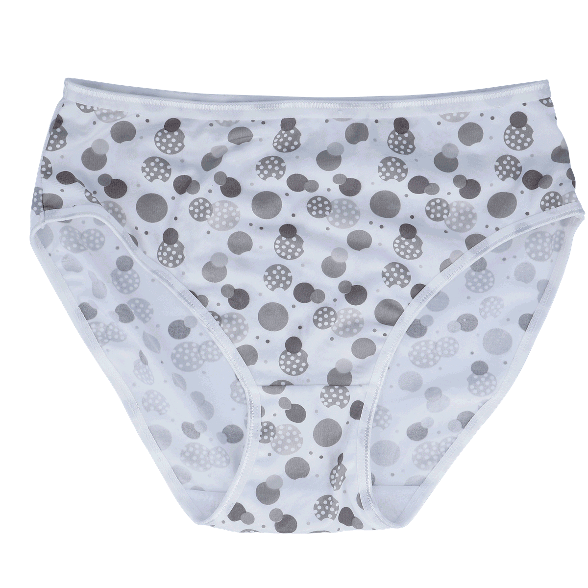 Unterwäsche, Höschen, Druck, grau, Polka-Dunkte, Unterhose, Damen, Höschen, Kleider-unterwäsche, Punktmuster, Unterhose, Bikini-Slip, Druck- Muster, Grau, Stoff- Material