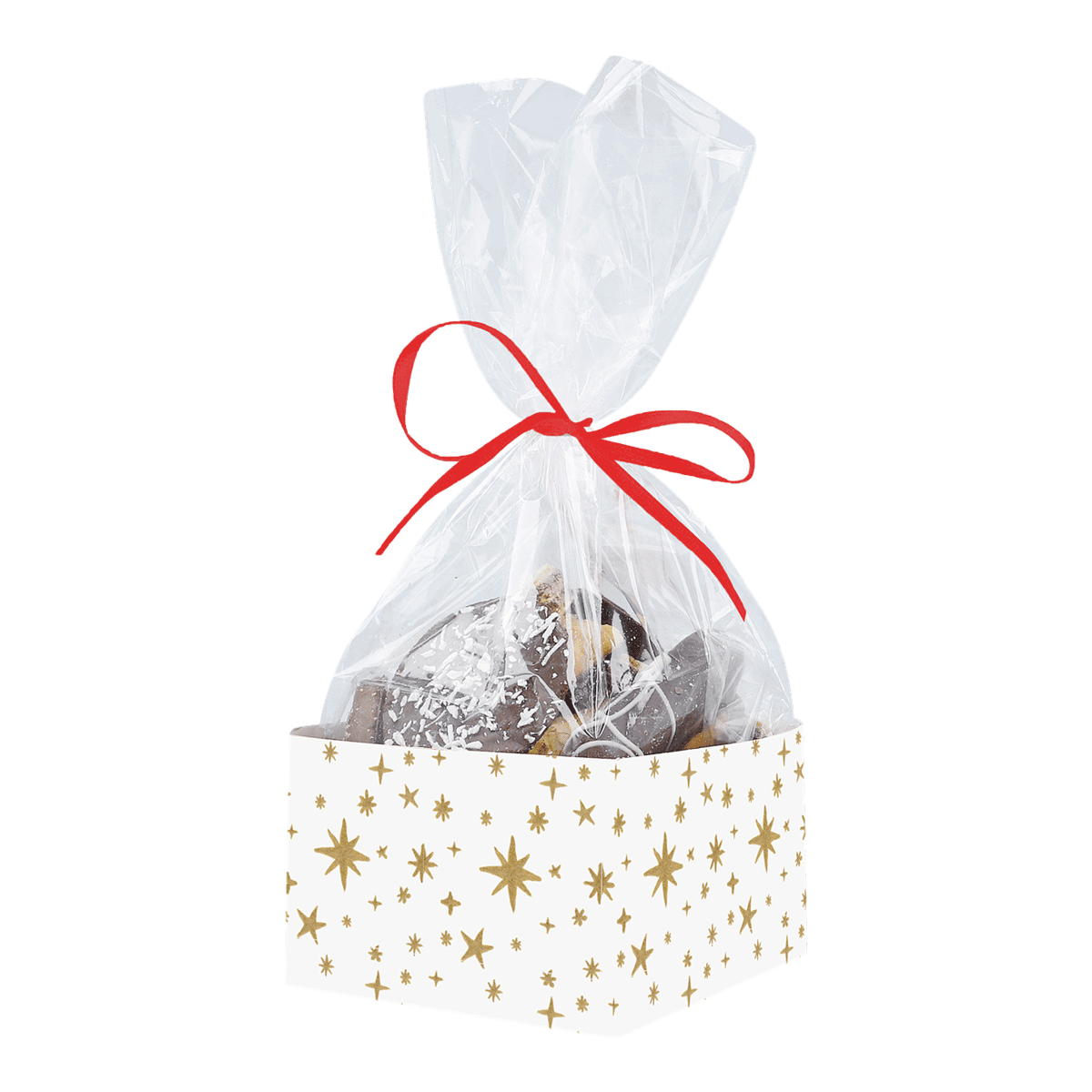 Schmuckverpackung, Geschenkverpackung, Weihnachtsdesign, Sterne, Band