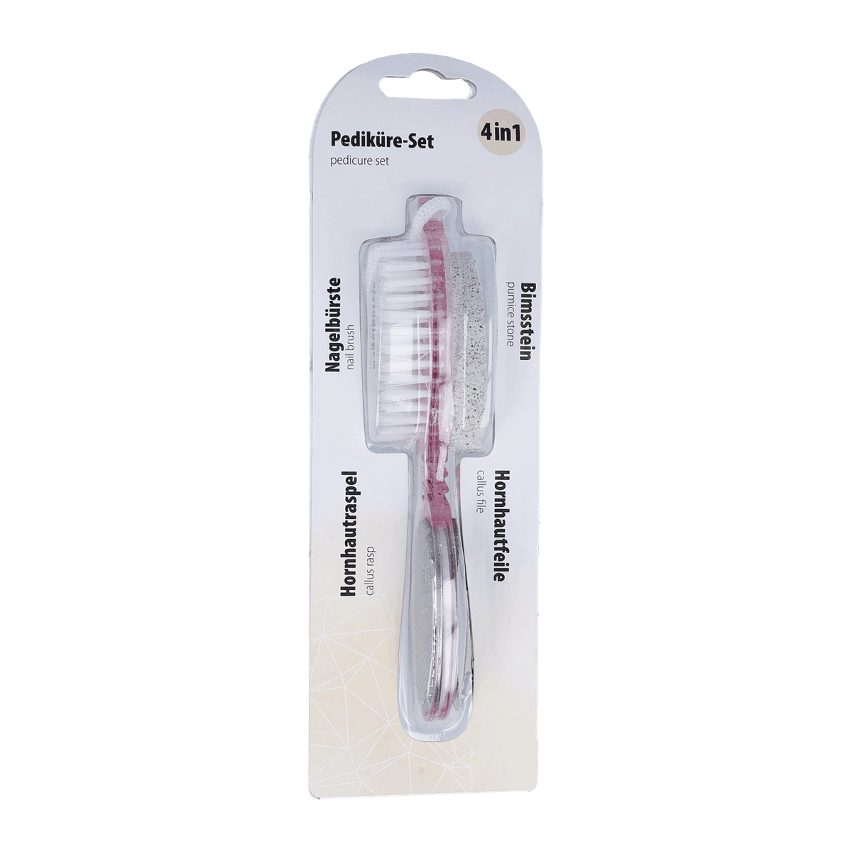 Pediküre-Set, Nagebürste, Zahnpflege-Set, 4in1, Hornhautraspel, Zahnbürsten-Set, Nagebürste, Kinderzahnbürste, 4in1, Zubehör Zähnepflege, Nagebürste, Pediküre-Set, Nagelbürste, 4-in-1, Zweckbürste