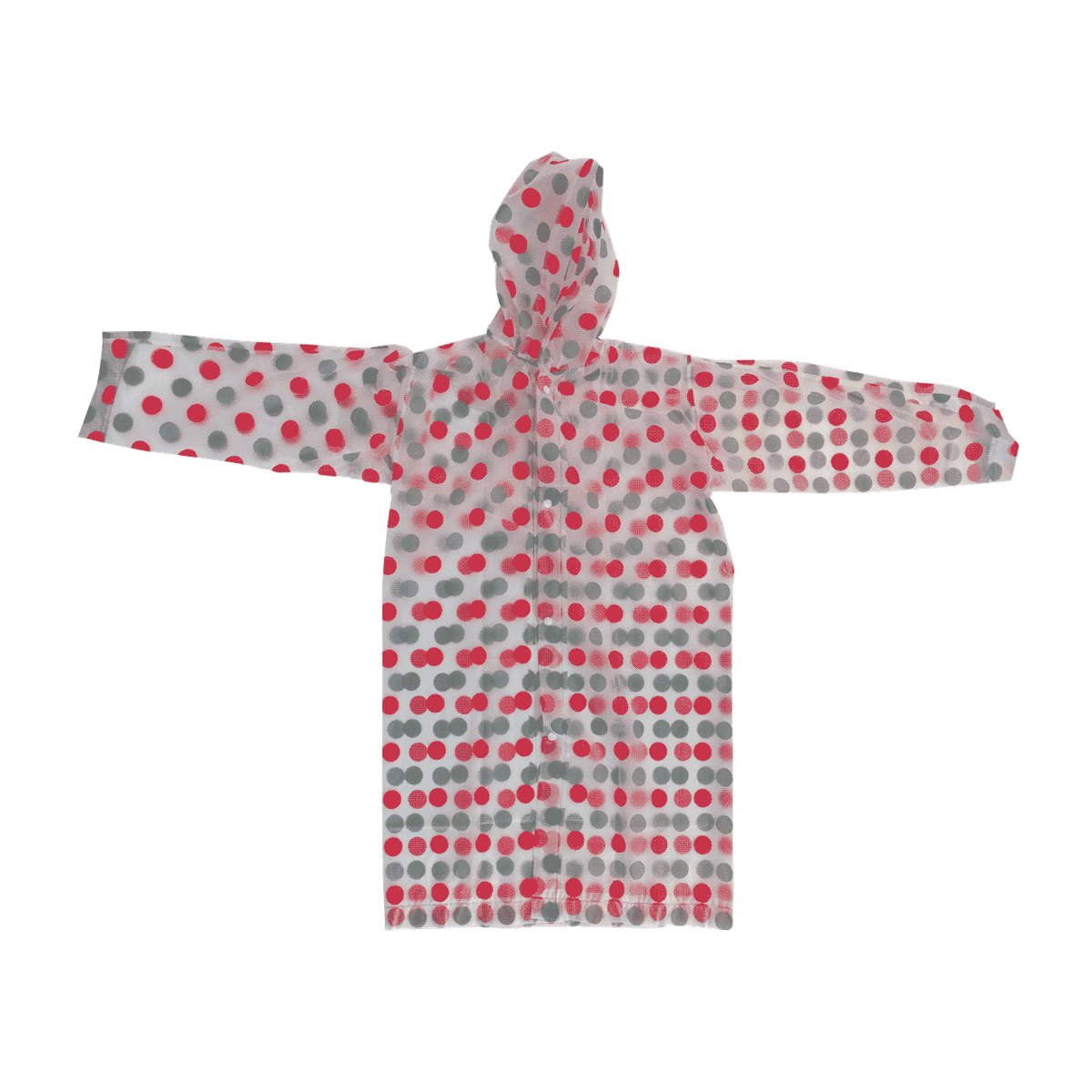 Poncho, Regenmantel, Fleece, Punkte, Grau-Rot, Kinderponcho, Poncho, Muster, Grau, Rot, Poncho, Regenponcho, Punkte, Grau, Rosa