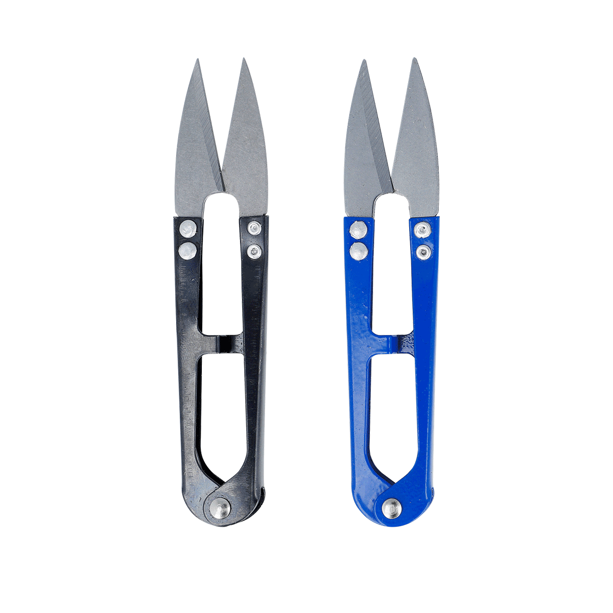 Scherenklingen, Faltbare Schere, blauer Griff, spitze Klingen, Sicherheitsschere, Fischerschere, Schere, Schneide, Werkzeug, Federdraht?, Fins, Scheren, Klinge, blaues Griff, klappbar