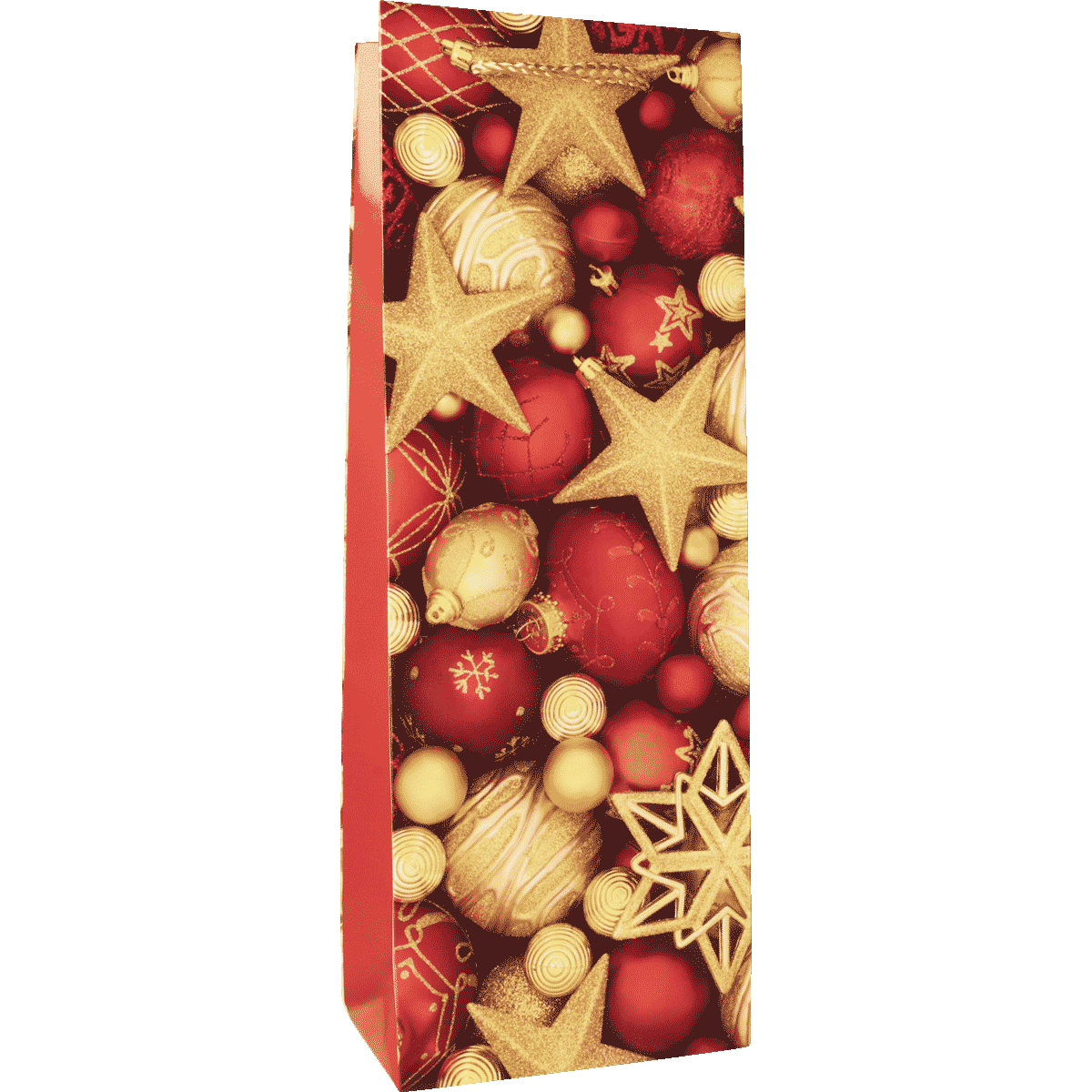 Christbaumkugeln, Goldene Sterne, Rote Kugeln, Christbaumschmuck, Dekorationsbox