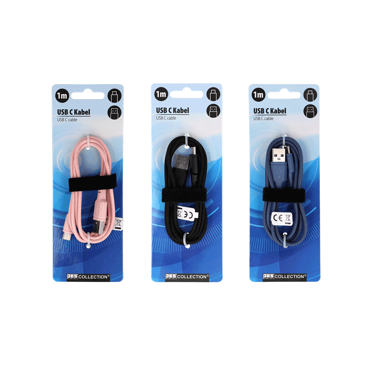 USB-C Kabel, Kabel, USB, Ladekabel, 1m, USB-C kabel, Ladekabel, 1 m, verpackt, tauglich, USB-C Kabel, Datenkabel, USB-C, Kabelset, Gurtbandverschluss