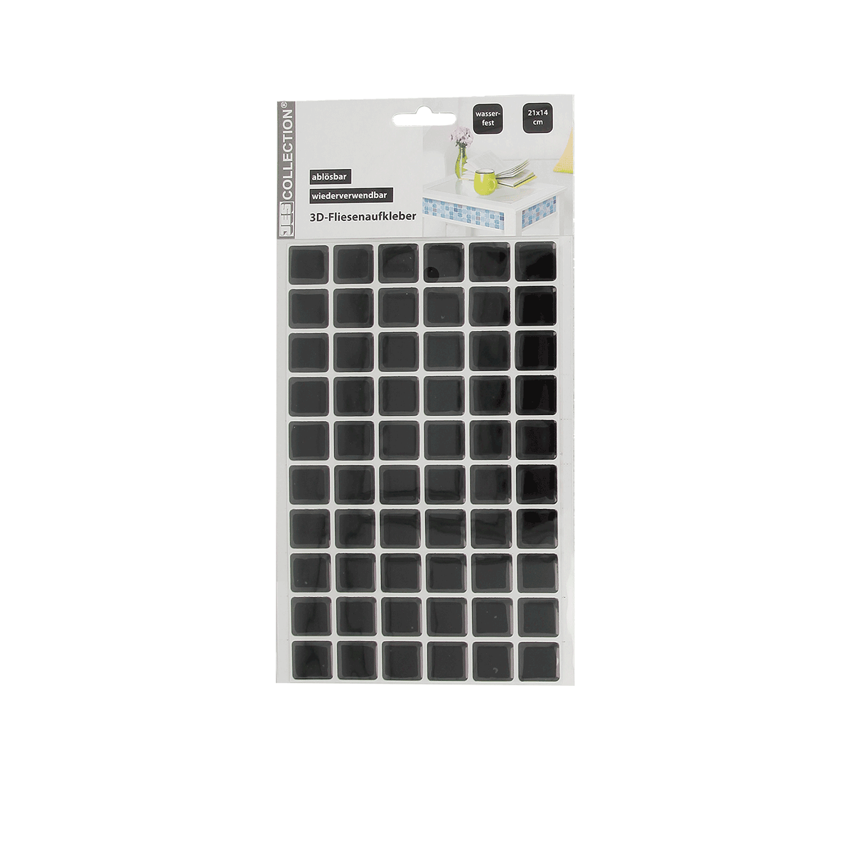 3D-Fliesenaufkleber, Fliesenklebeband, Selbstklebend, Schwarz, Quadrat, 3D-Fliesenaufkleber, Fliesenaufkleber, Schwarz, quadratische Muster, abziehbar, 3D-Fliesenaufkleber, Schwarz, Aufkleber, Wandfliesen, selbstklebend