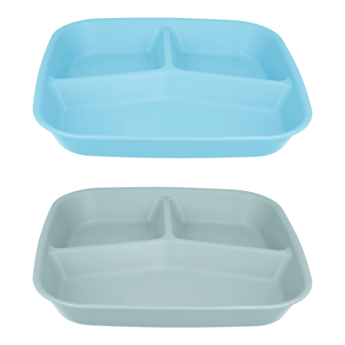 geteilte Schale, Bento-Schale, quadratische Schale, geteilte Trennschale, Plastikschale, Schale, Küche, Divided tray, zweiteiliger Teller, Kunststoff, Lunchbox, Divided tray, Bento, Plastic, Blue
