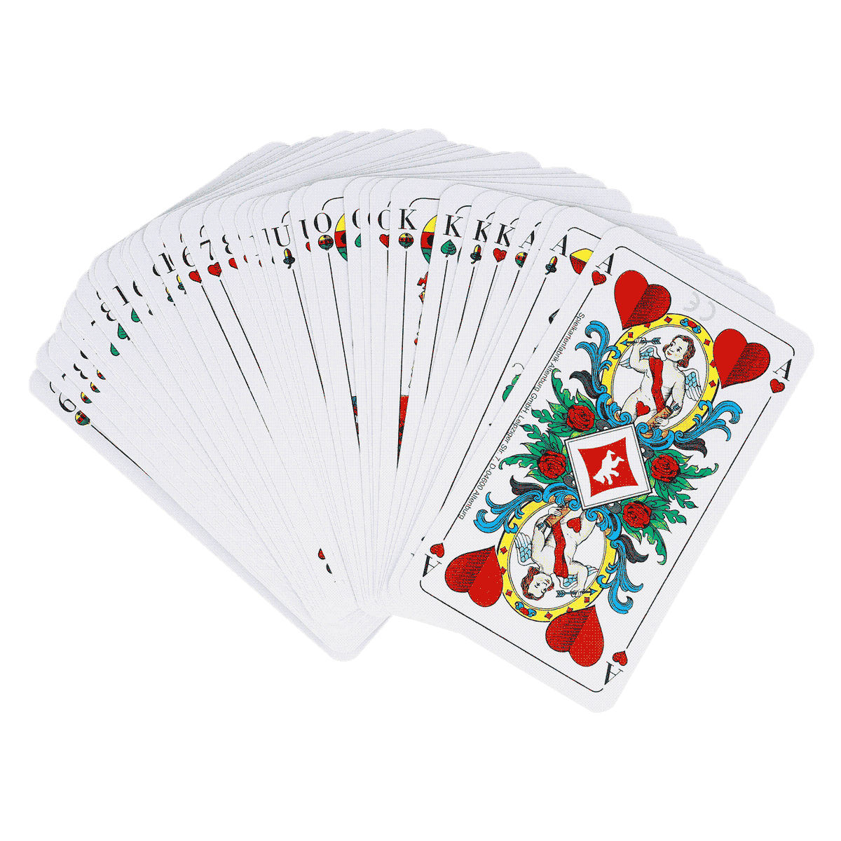 Karten, Spielkarten, Kartenspiel, Herz-Ass, Kartenspiel-Set
