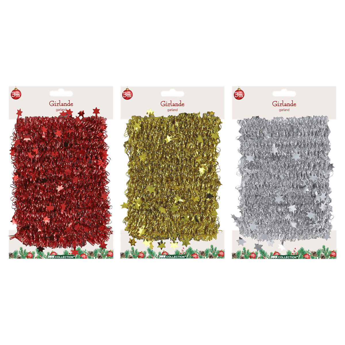 Girlande, Glitzer, Metallic, Sternchen, Kollektion