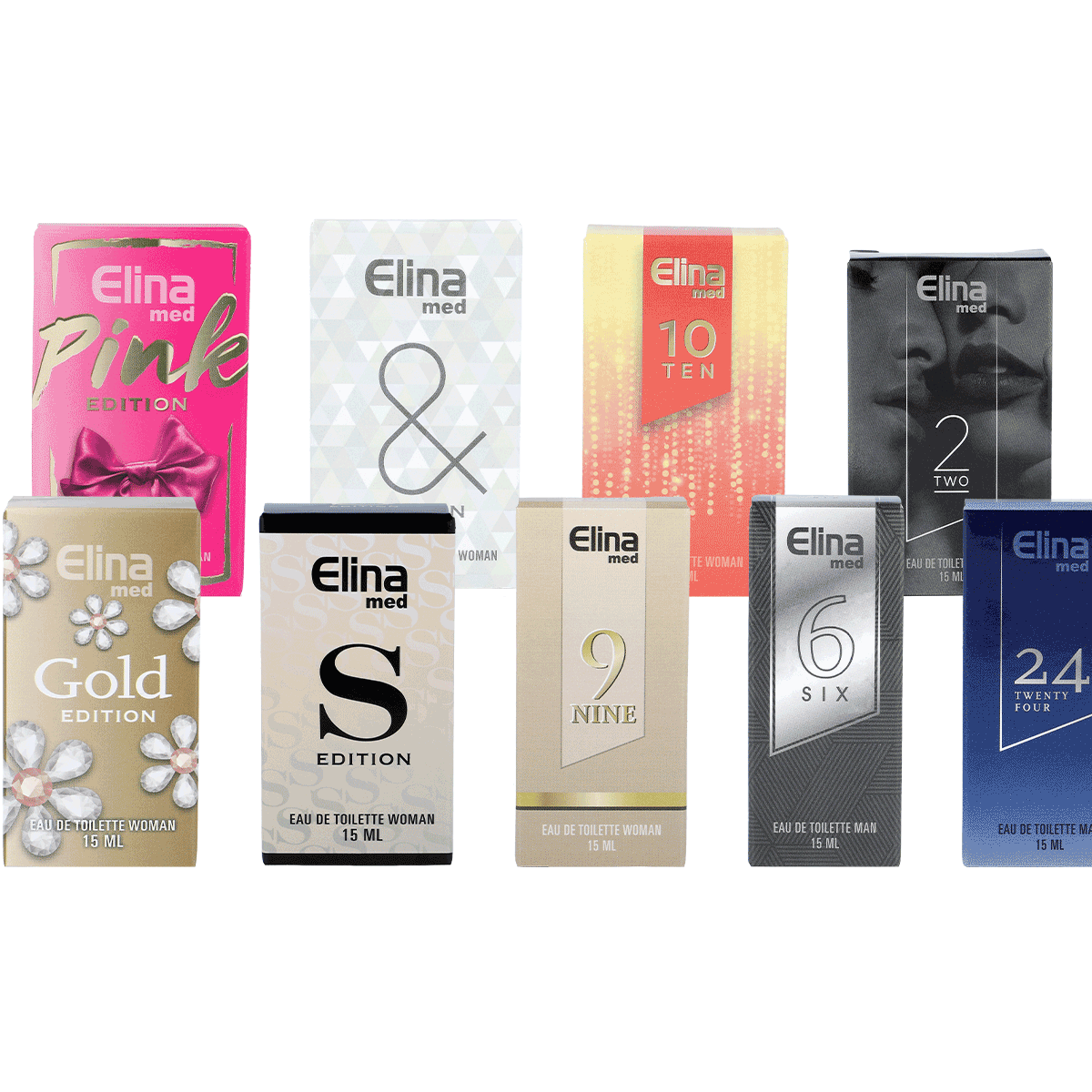 Parfum, Eau de toilette, Miniaturenset, Elina med, Edition, Parfum, Eau de toilette, Miniaturgröße, Kleines Flakon, Elina med, Parfum, Duft, Flakon, Kleinflakon 15 ml, Elina med