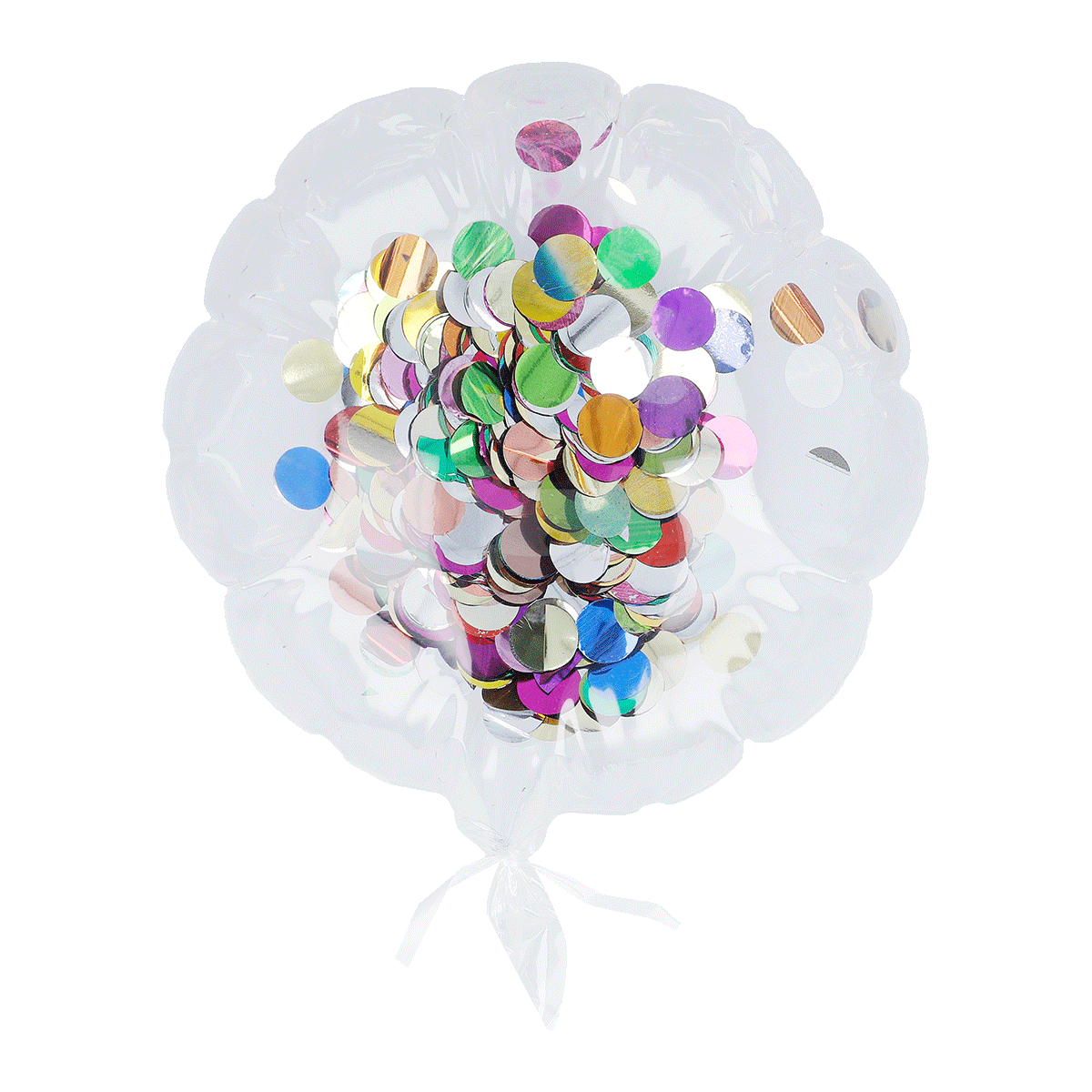 Konfetti, Ballon, weiß, Seidenpapier, bunt, ballon, konfetti, weißer ballon, bindeballon, party-deko, Konfetti, Luftballon, Ballon, Dekoration, Glitter-Konfetti