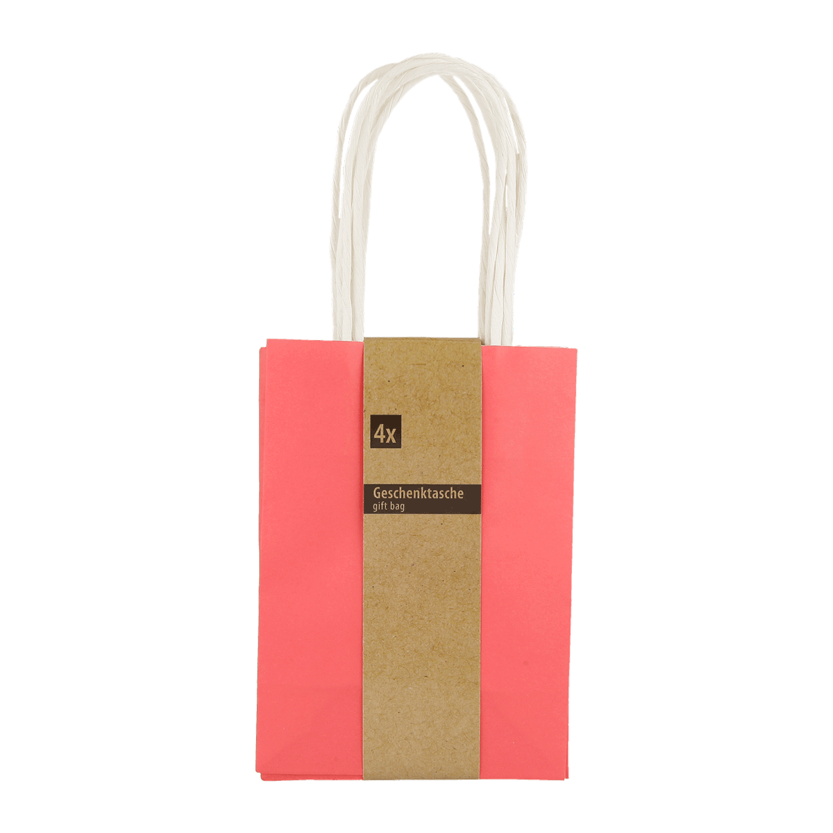 Geschenktasche, kleine Tasche, Papierbeutel, Kordelgriff, Gurtband, Geschenktasche, Geschenkverpackung, Kleine Tasche, Papiertragetasche, 4x, Geschenktasche, Garnitur, Karton, Rosa, Schulterriemen