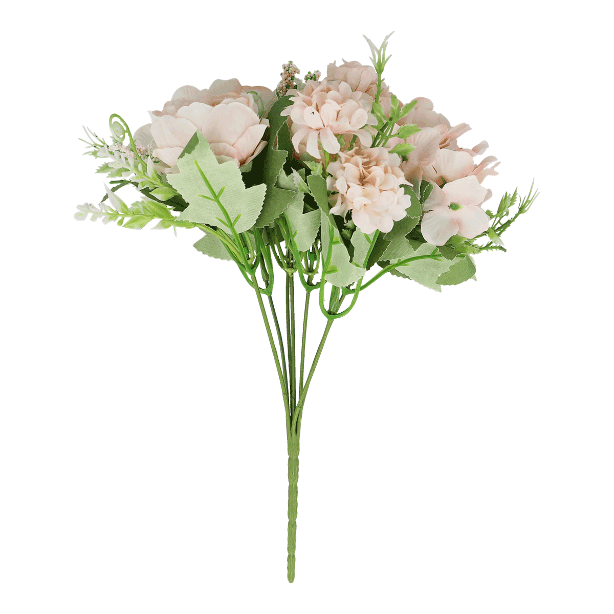 Blumenstrauß, Kunstblumen, Pfirsichfarben, Grün, Stiel bouquet, Blumenstrauß, Künstliche Blumen, Rosen, Pfingstrosen, Grünblätter, Blumenstrauß, Bouquet, Dekoration, Pfingstrose, Rosenblüten