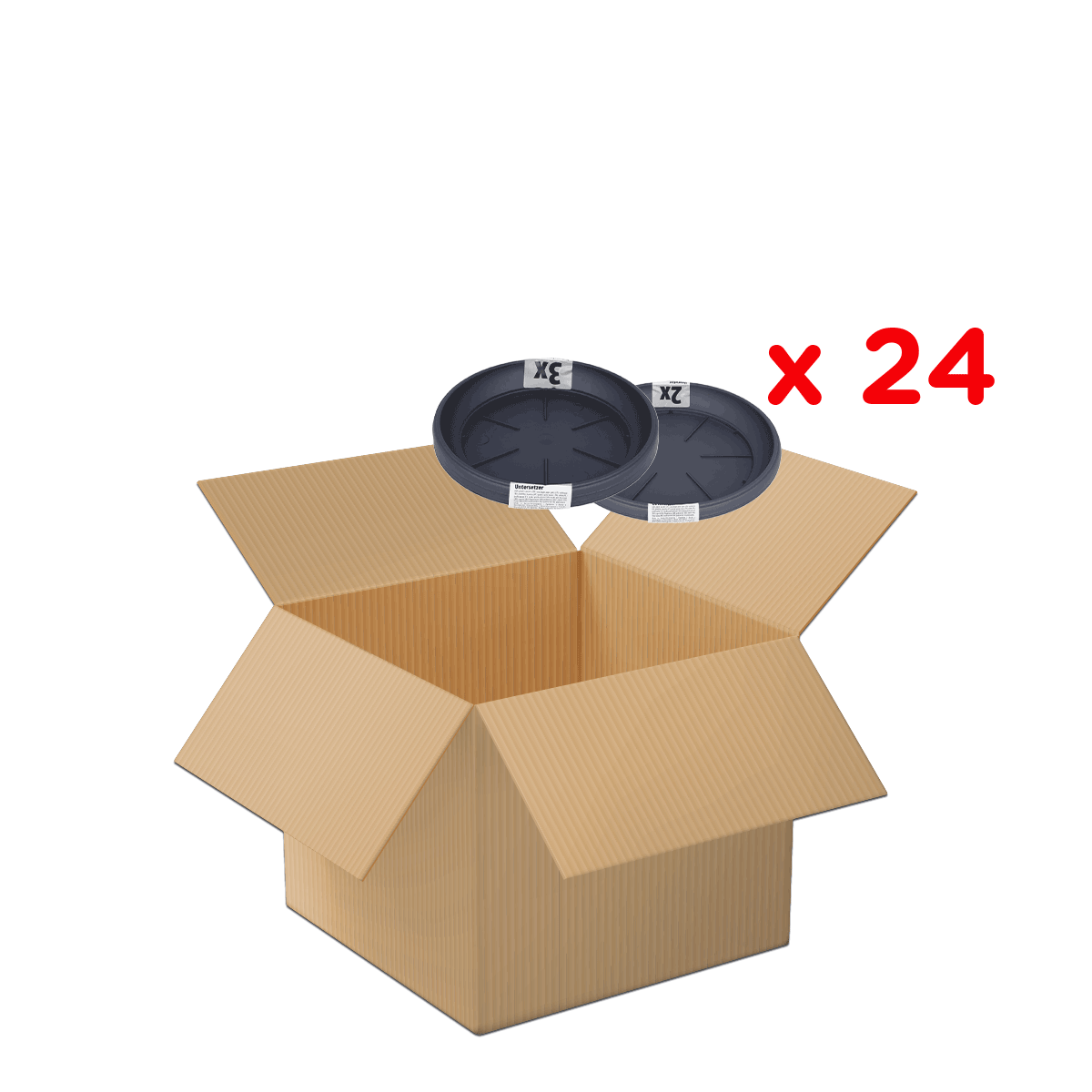 Karton, Kiste, Verpackung, Versandkarton, offene Box, box, karton, offene box, Versandbox, Deckel fehlt, Kartonschachtel, Kartonbox, 24er Pack, Lagerbox, Kartonverpackung