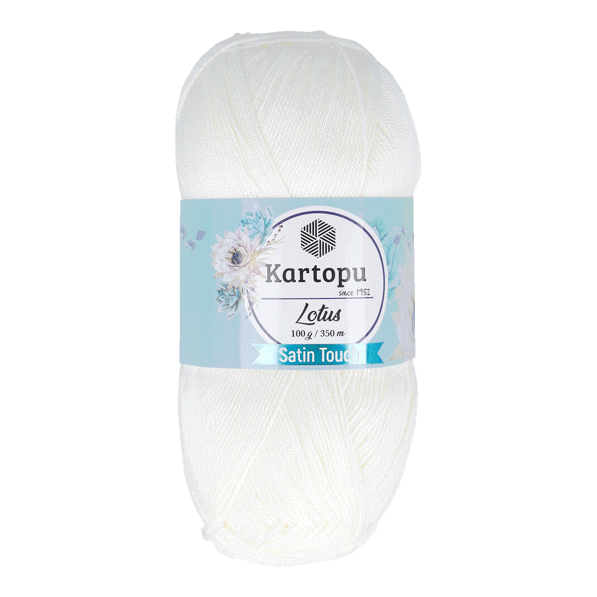 Satin Garn, Satin Band, Weißes Garn, Lotus Garn, Kardopu?, Satin Garn, Kordel Garn, Weißes Garn, Lotus Satin Touch, 100 g/350 m, Wolle, Baumwollgarn, Weißes Garn, Satin-Touch, Lotus
