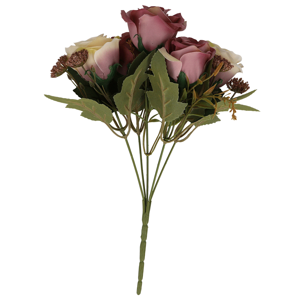 blumenstrauß, rosen, künstlich, kunstblumen, strauß mit rosafarbenen rosen