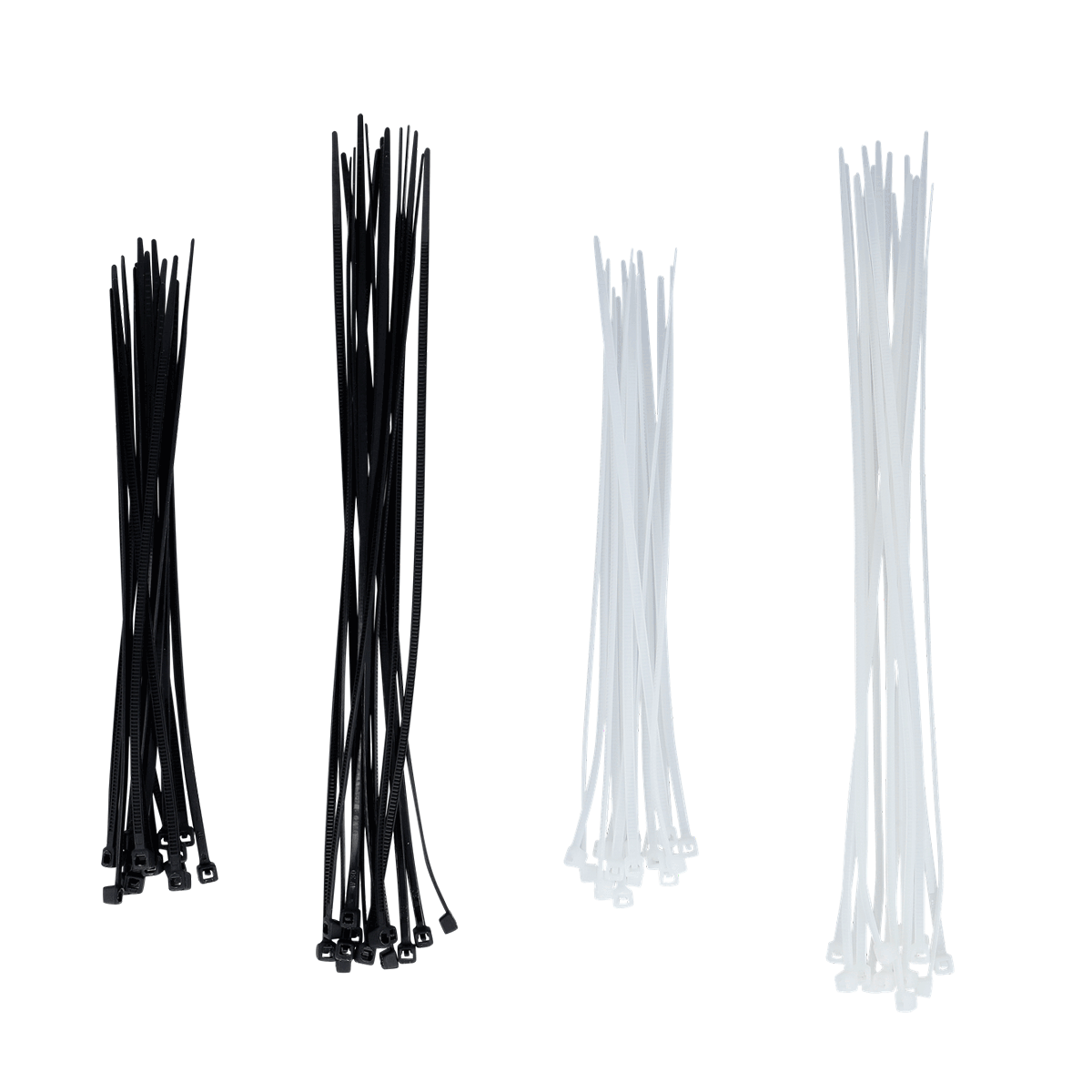 zip ties, Kabelbinder, schwarz, weiß, verschiedene Farben, zip ties, Kabelbinder, schwarz, weiß, Packung, Zipbänder, Kabelbinder, schwarz, weiß, Bündel
