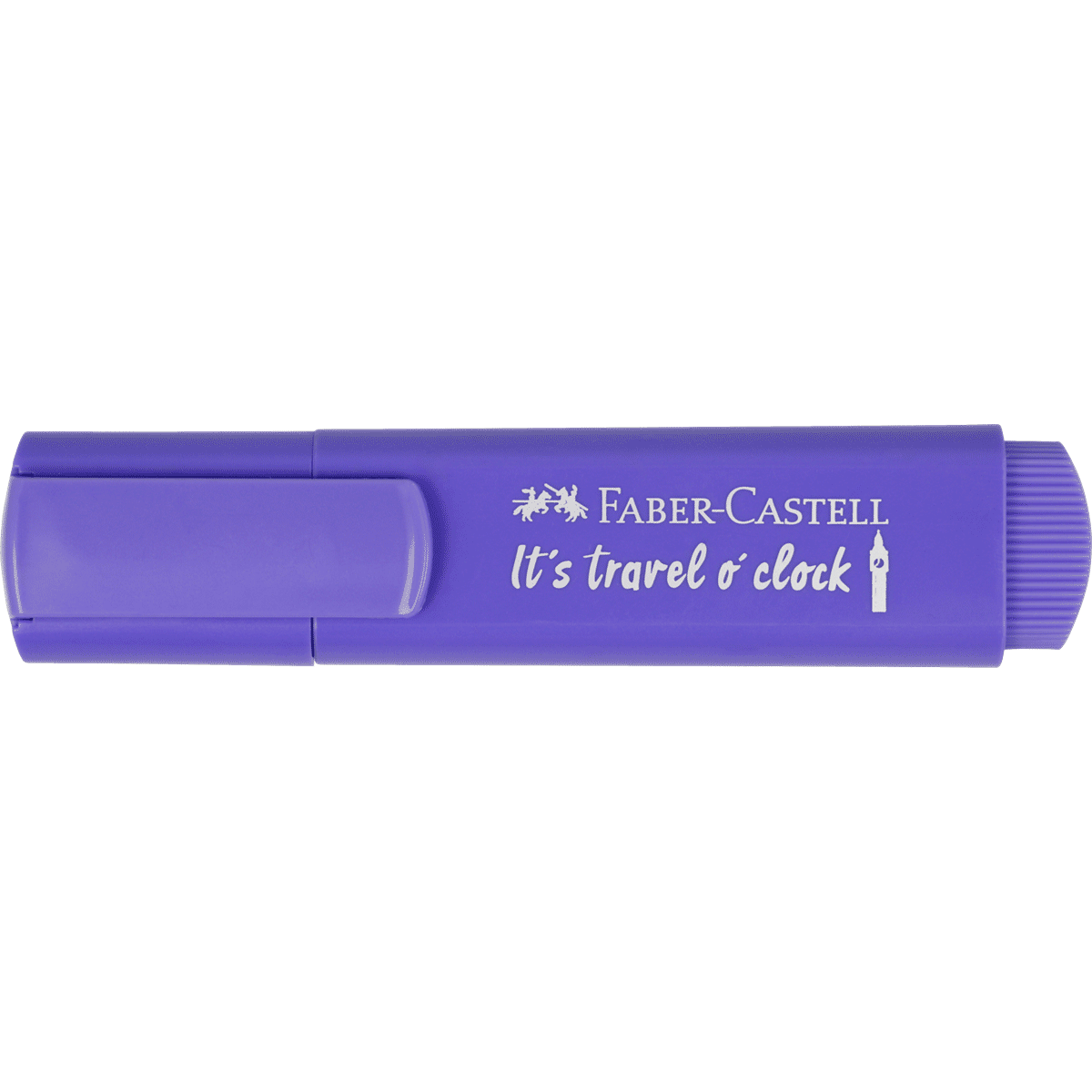 Marker, Highlighter, Lila, Faber-Castell, Reise-Uhr, Marker, Hochlighter, Stift, Lila, Faber-Castell, Klebestift, lila, Faber-Castell, Reiseterminologie Spruch, weißer Text