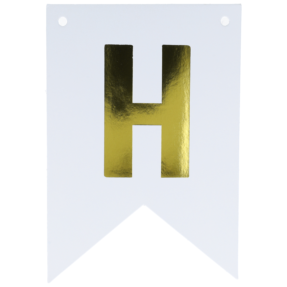 Banner, Flag, Buchstabe H, Goldfolien, weiße Fahne, flag, Banner, hängende, weiß, goldenes H, Banner, Schild, Banner mit H, Goldenes H, Hinweiszeichen