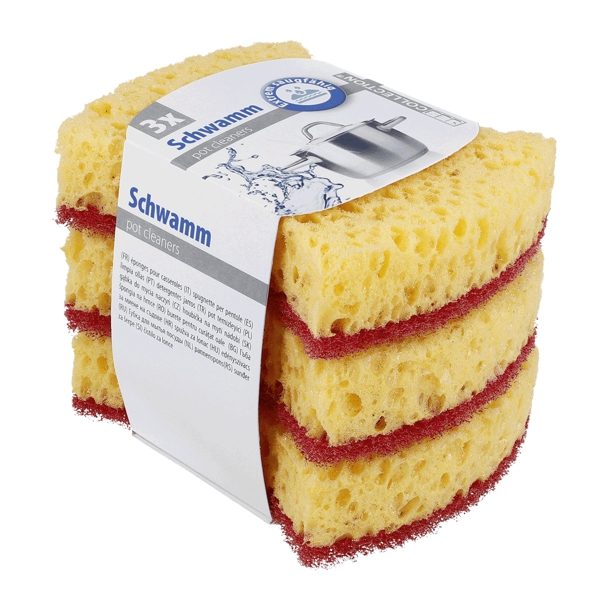 Schwamm, Spülschwamm, Küchenschwamm, Teigschwamm, Roter Schaum, Schwamm, Küchenschwamm, Spültuch, Backschwamm, Roter Rand, Schwamm, Spültuch, Waschsponge, Küchensponge, rote Füllung