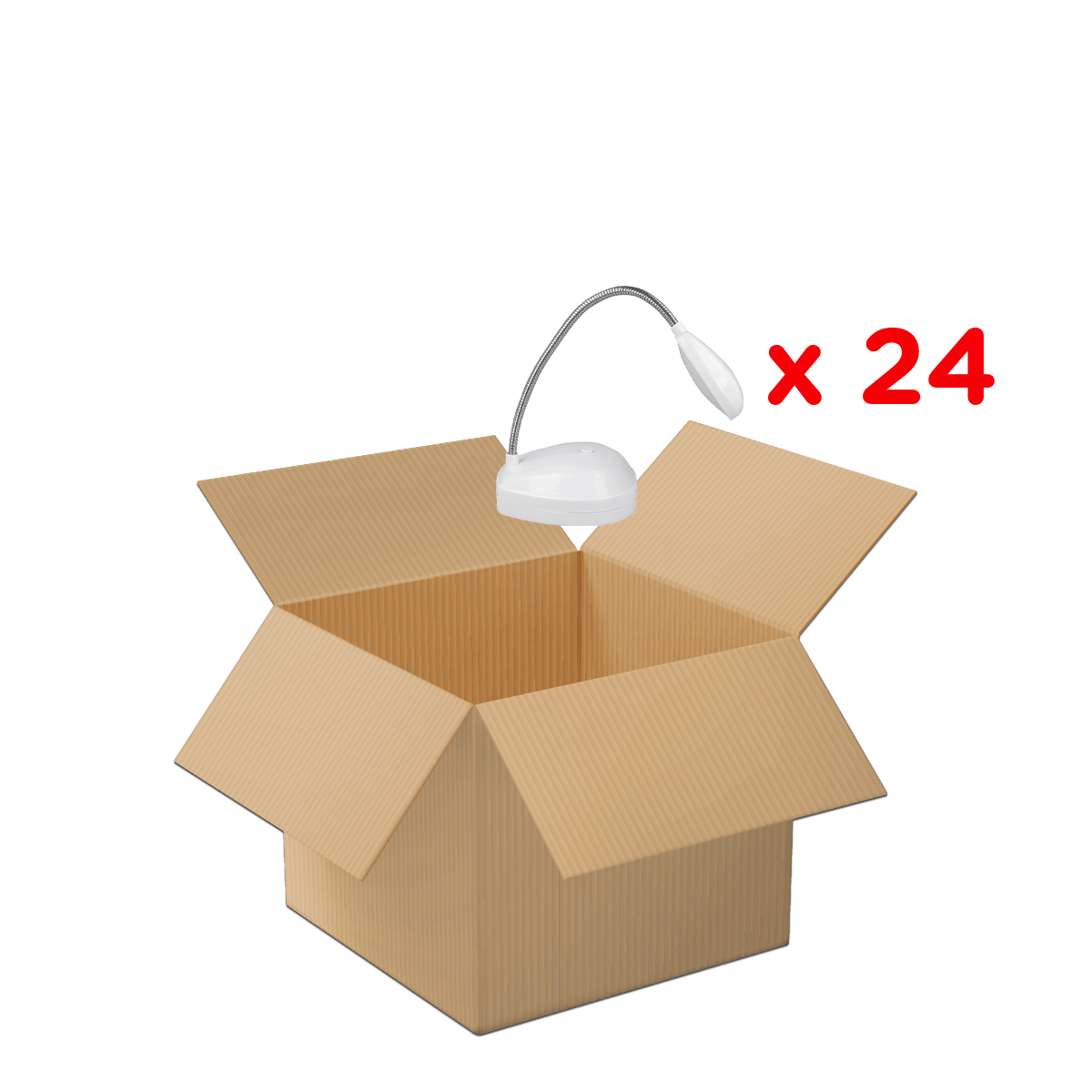 Karton,  Lampe,  Box,  offenes Box,  Versand, Tischlampe, Schreibtischlampe, flexible Leuchte, USB-Lampe, Leuchtmittel nicht enthalten, Lampe, Schreibtischlampe, verstellbar, Klemmleuchte, Verpackung