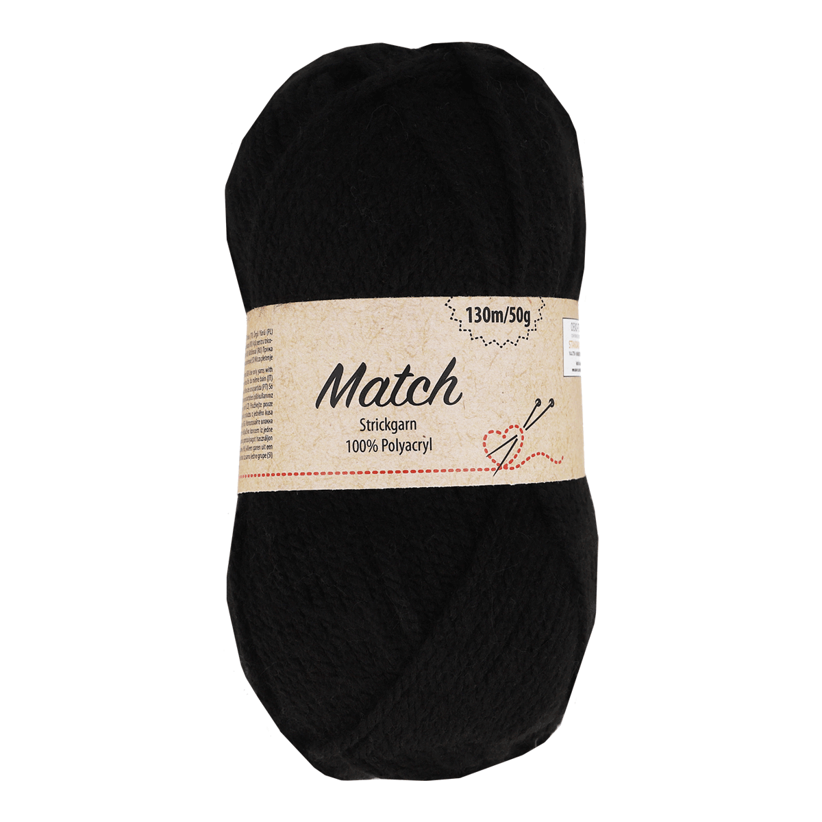 Wollknäuel, Schwarz, Polyacryl, Strickgarn, 100% Polyacryl, Strickgarn, 100% Polyacryl, Schwarz, Garnknäuel, Handarbeit
