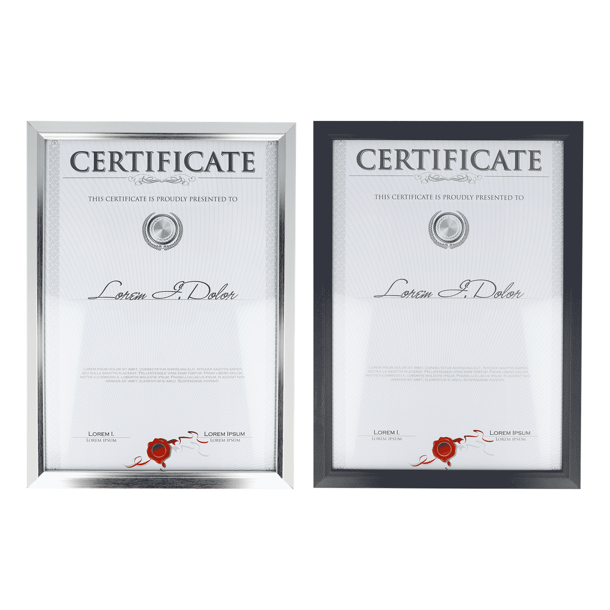 Zertifikat,  Rahmen,  silberner Rahmen,  rotes Siegel,  Typografie, urkunde, zertifikat, gerahmt, dokument, roterSiegel, Zertifikat, Rahmen, Silberrahmen, dekoratives Zertifikat, rote Siegel