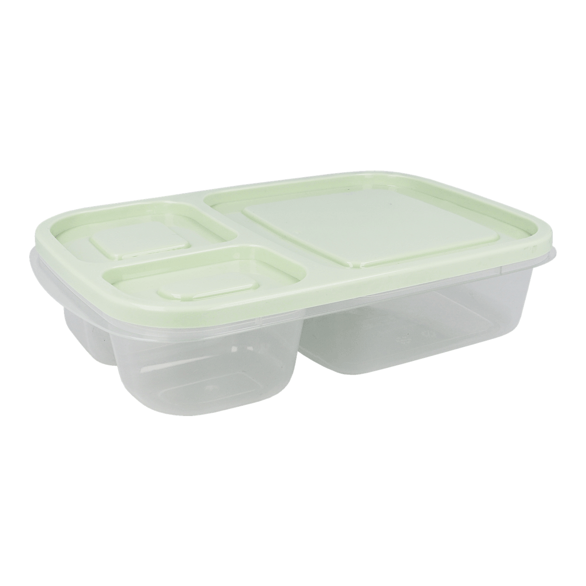 Lunchbox, Bento, Divided, Plastic, Mint-green, Lunchbox, Bento, Kunststoff, Fächer, Grüner Deckel, Lunchbox, Bento, Kunststoff, Trennwände, Grüner Deckel