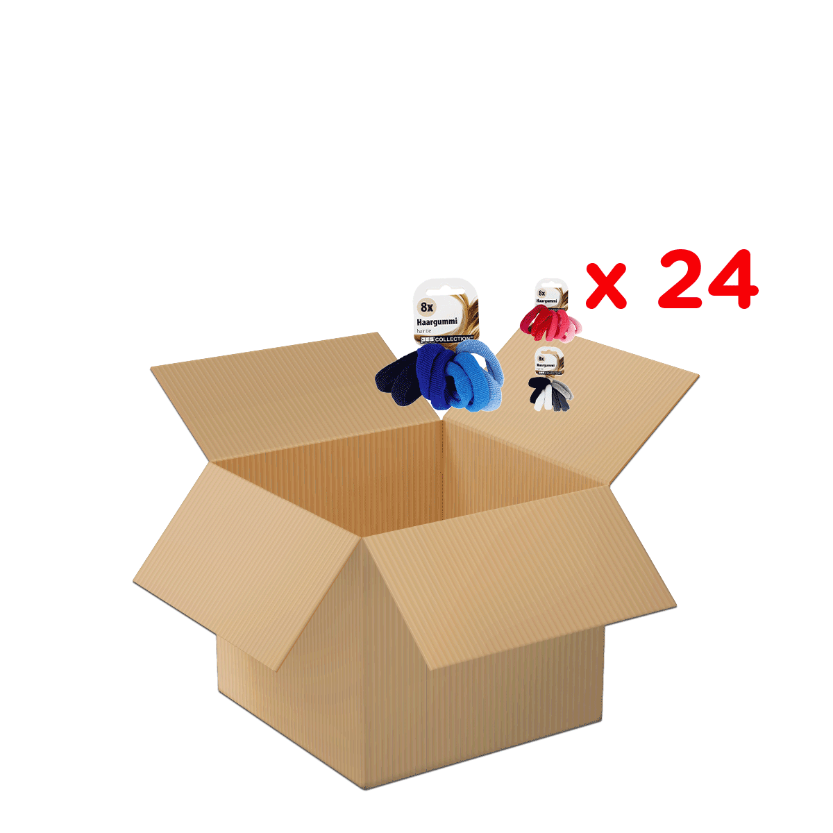 Kartonbox, offene Schachtel, Verpackung, Haargummis, Bundel, kartonbox, offenes karton, versandkarton, packbox, hergestellt aus karton, kartonbox, offenes karton, transportverpackung, box, karton