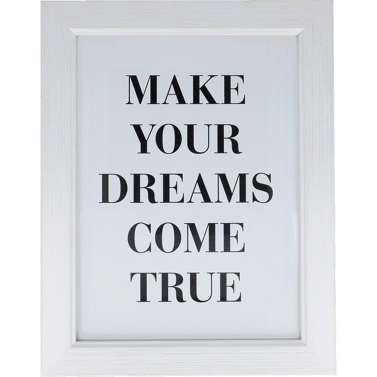 bildschirm, rahmen, poster, spruch, deko, Bildrahmen, Wandbild, Textdruck, WhiteFrame, Make Your Dreams Come True, Rahmen, Wandkunst, Textekunst, Motivationsspruch, weißer Rahmen