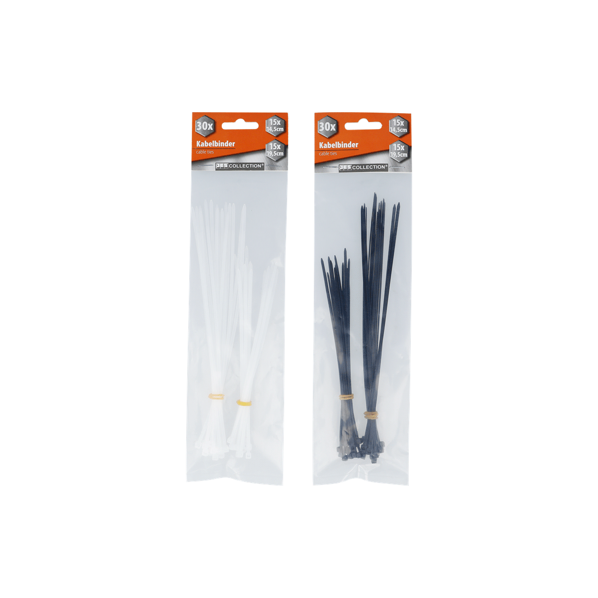 Kabelbinder, Klebeband, Zubehör, Kabelbinder-Set, 14,5 cm, Kabelbinder, Kabelbinder-Set, Transparent, Schwarz, 14,5 cm, Kabelbinder, Gummiband, Kabelbinder-Set, Zweckbändchen, Befestigungsband