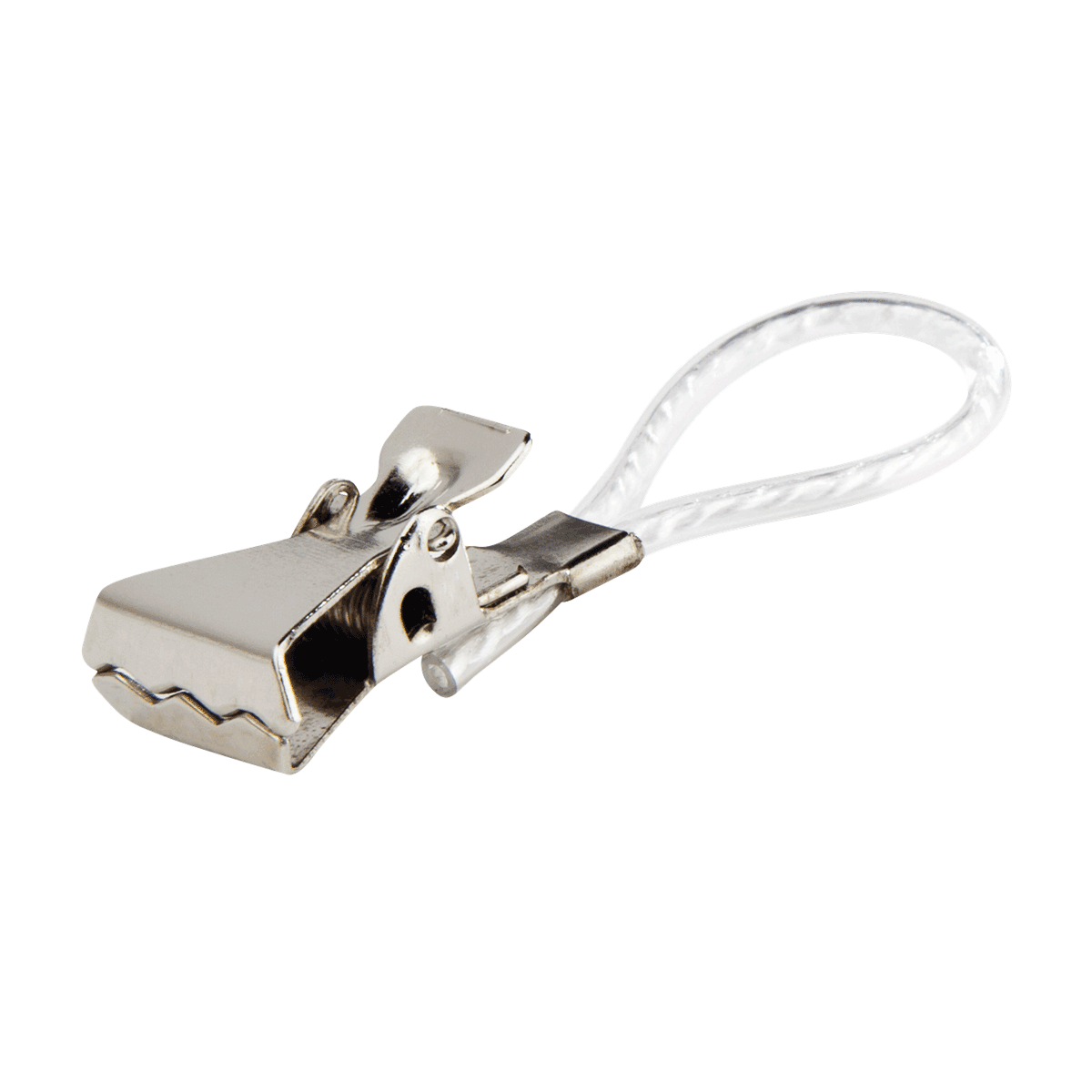 Clip, Büroklammer, Metallclip, Büroaccessoire, Einzelclip, Clips, Schnappklemme, Metallklemme, Klemmbereich, Weißer Drahtschlauch, Klammern, Binder, Metall, Klemme, Clip-on