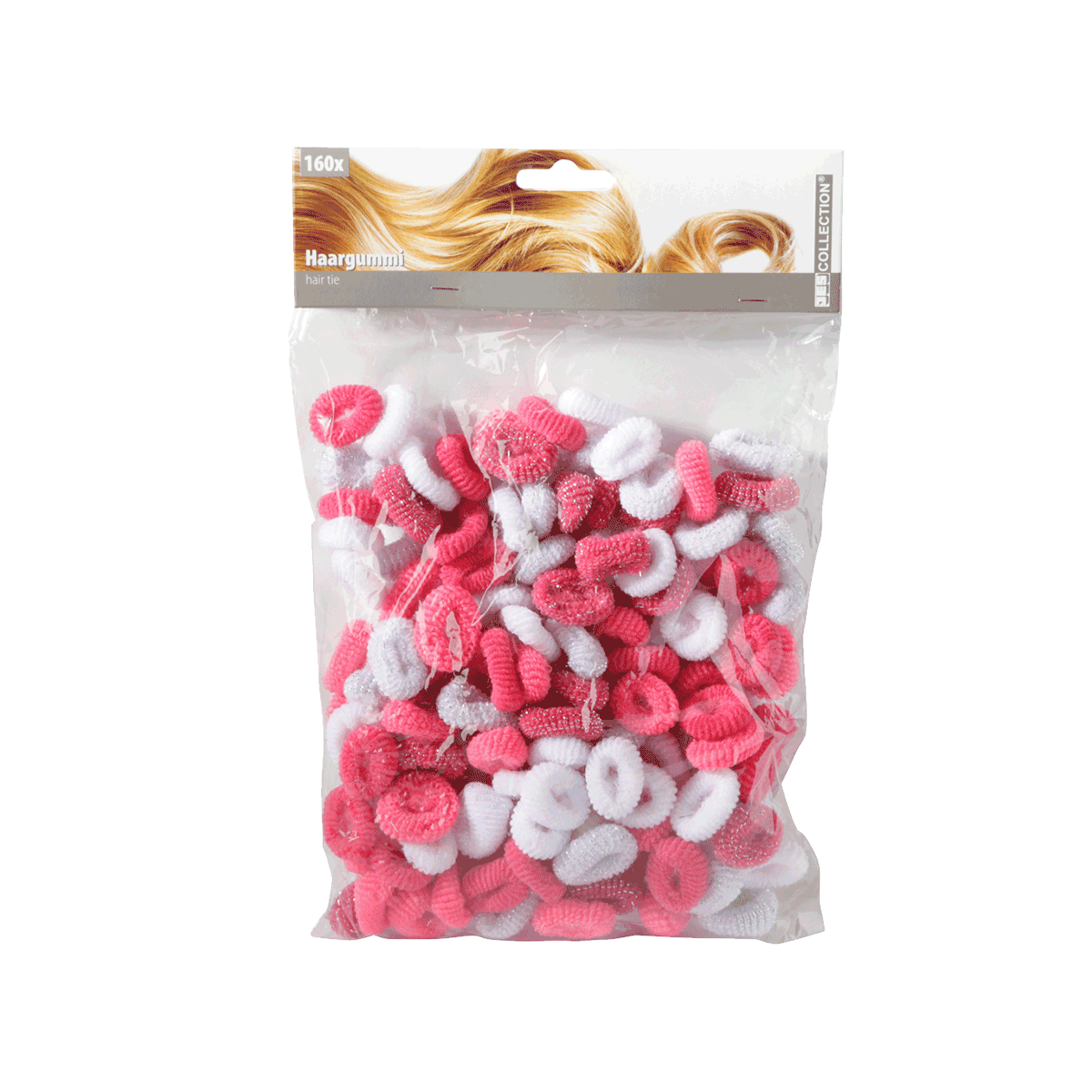 Haargummi, Ponytail-Halter, Scrunchies, Elastische Zopfen, Rosa Weiß Mischung, haargummi, hair ties, Pompons, elastische bänder, pink weiß, Haar-Accessoires, Haar-Elastic, Haar-Looping, Zopf-Teile, Haar-Clip-Teile