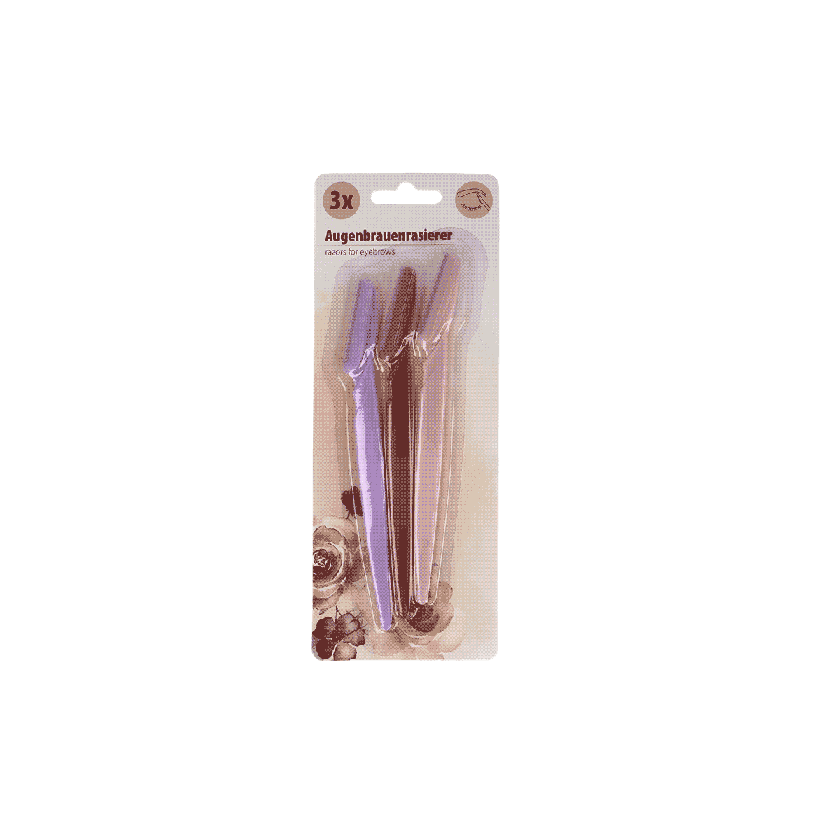 Nagelclip, Nagelwerkzeug, Schmuckzubehör, Zweckbündel, Autumn?, Augenbrauenrasierer, Augenbrauenrasierer, Augenbrauenrasierer, Plastikgriff, Lila Braun, Augenbrauenrasierer, Rasierer, Körperpflege, Frauenpflege, Make-up-Zubehör