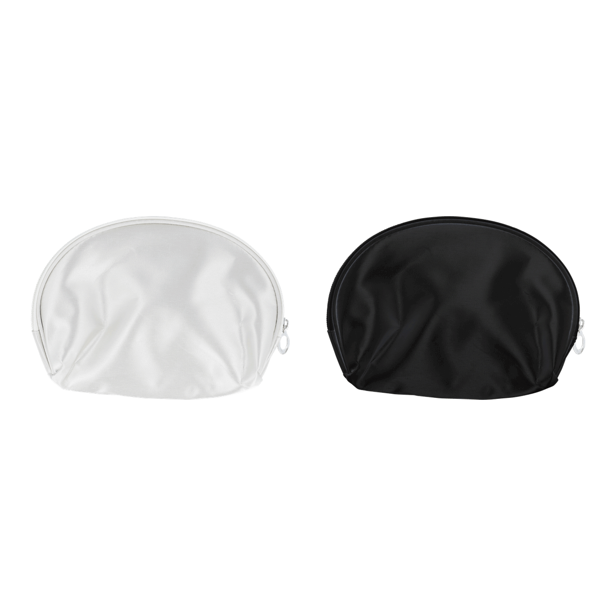 Makeup-Tasche, Beutel, Reißverschluss, weiß, schwarz, Pouch, Kleiner Geldbeutel, Reißverschlusstasche, schwarze Tasche, weiße Tasche, Make-up-Tasche, Zipp-Beutel, weiß, schwarz, kompakte Tasche, Reiseetui