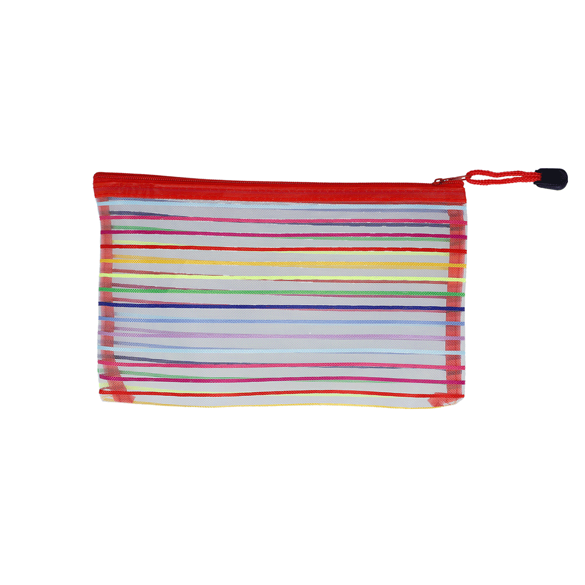 Kosmetiktäschchen, Beutel, Streifenmuster, Multicolor, Reißverschluss, Zubehör, Kosmetiktasche, Streifen, Multicolor, Reißverschluss, Beutel, Streifen, Reißverschluss, Bunt, Stoff