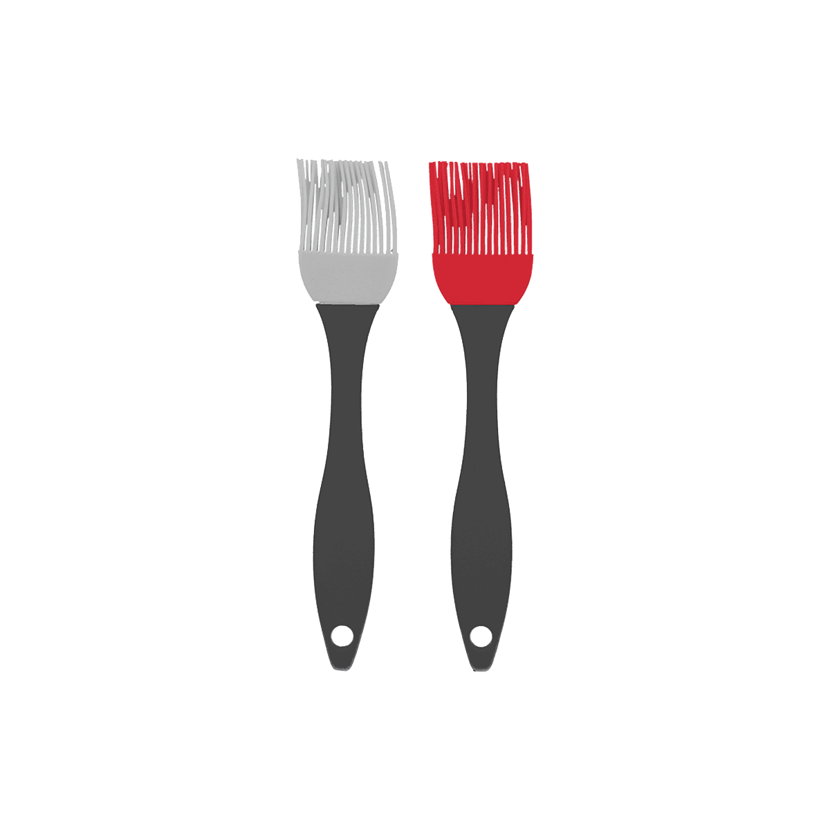 Pinselset, Kunstpinsel, Flachpinsel, Kunstbedarf, Pinselgriff, Pinsel, Schwarz, Rot, Kunststoffgriff, 2er-Set, Pinsel, Pinselset, Schwarz, Rot, Kunstwerkzeug
