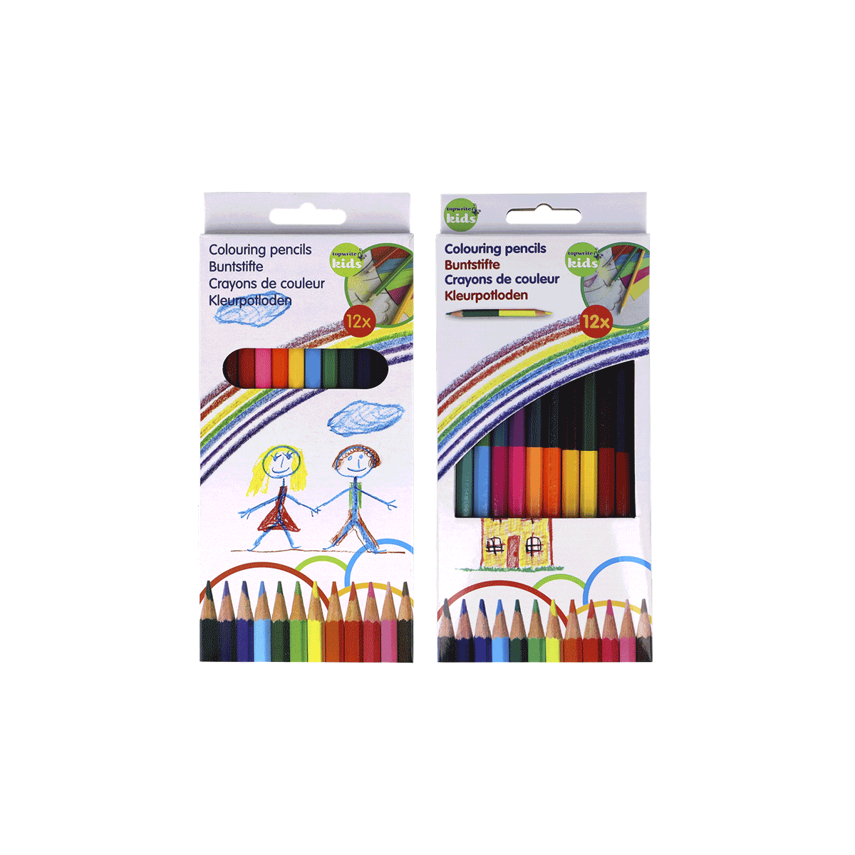 Buntstifte, Buntstifte-Set, Kinderzeichnen, Farbstifte, 12er Set, Buntstifte, Coloring pencils, 12er Set, Kinder-Edition, Holzbund Packung, Buntstifte,  coloring pencils, Kids, 12x, Farben